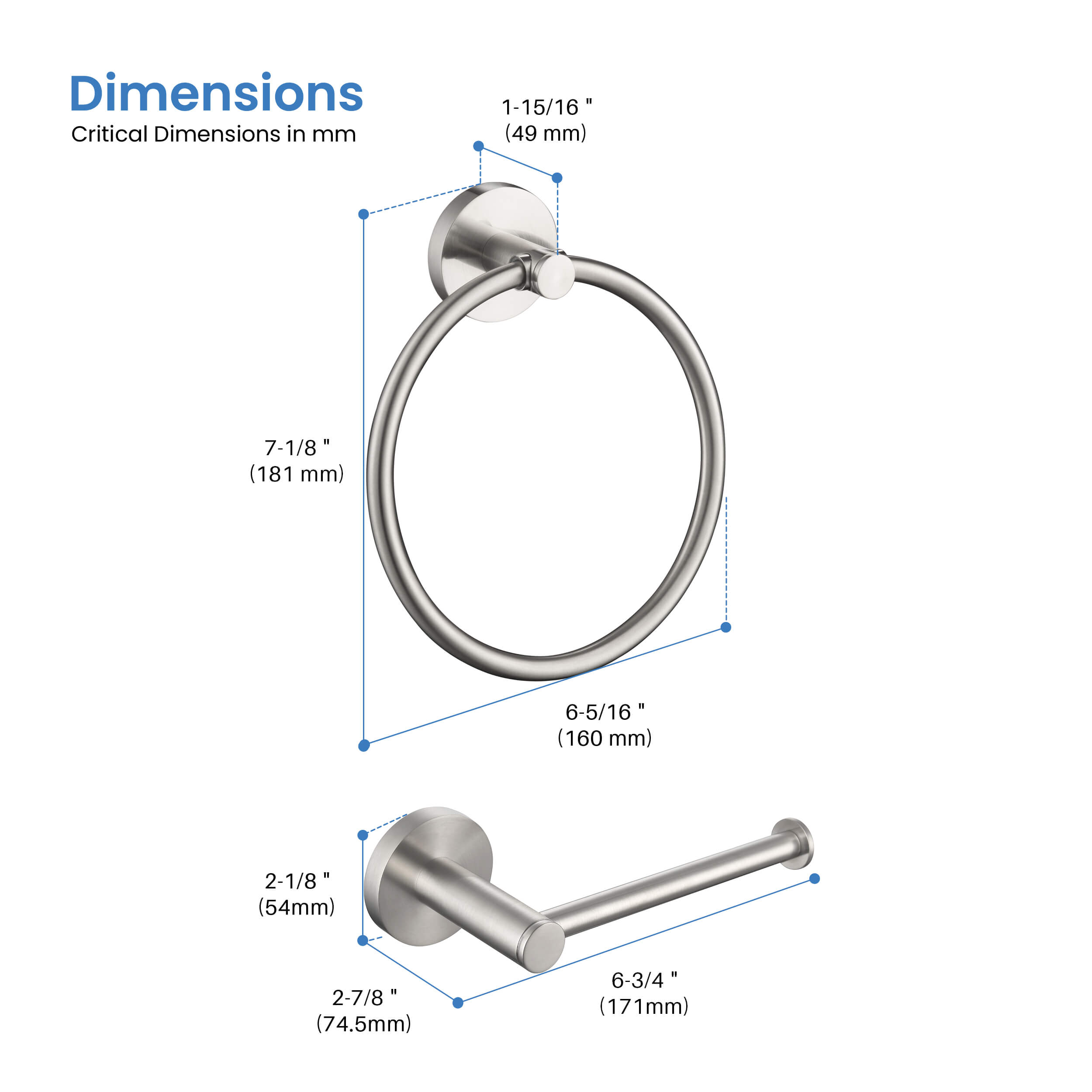 Halo 2-Piece Bathroom Hardware Set 2