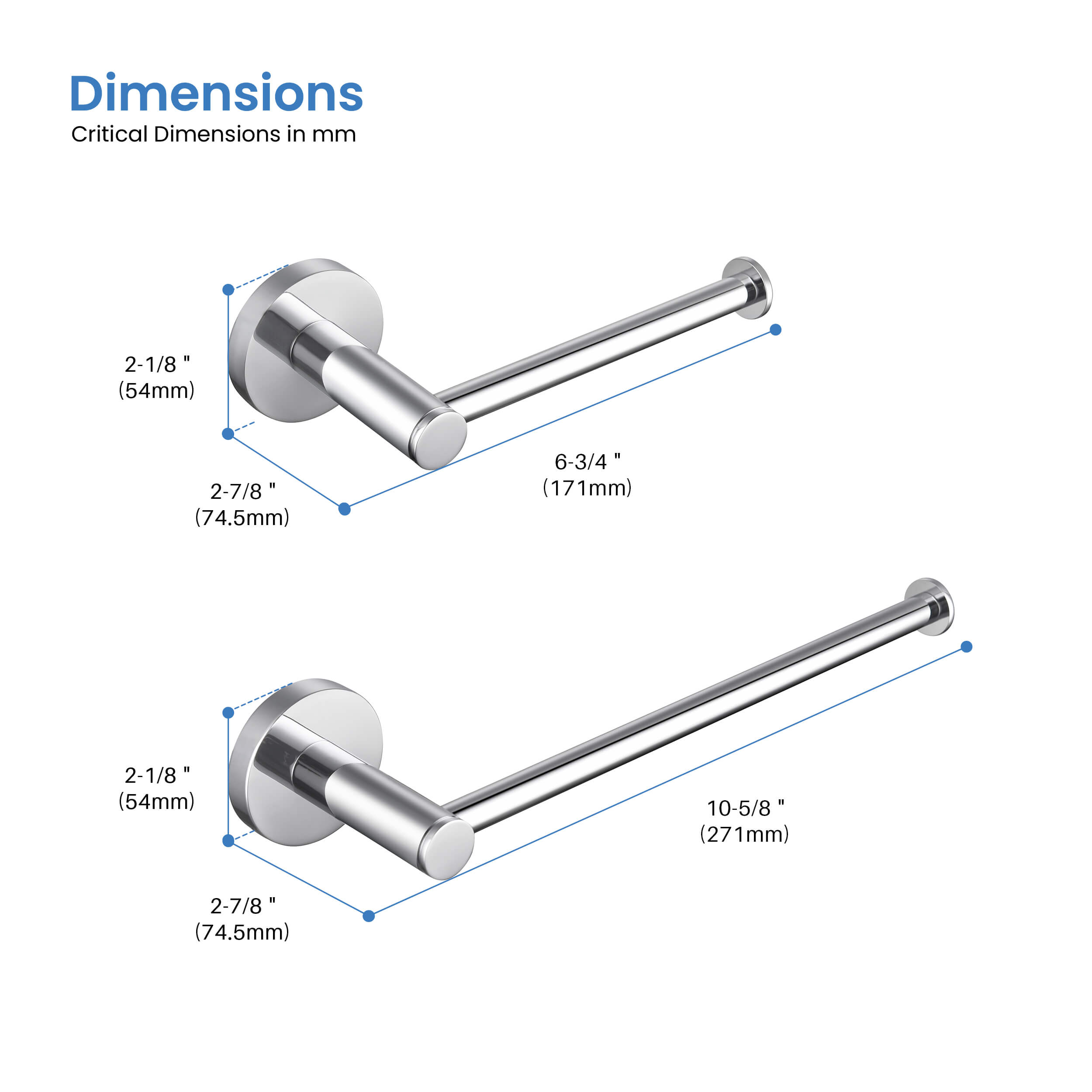 Halo 2-Piece Bathroom Hardware Set 1
