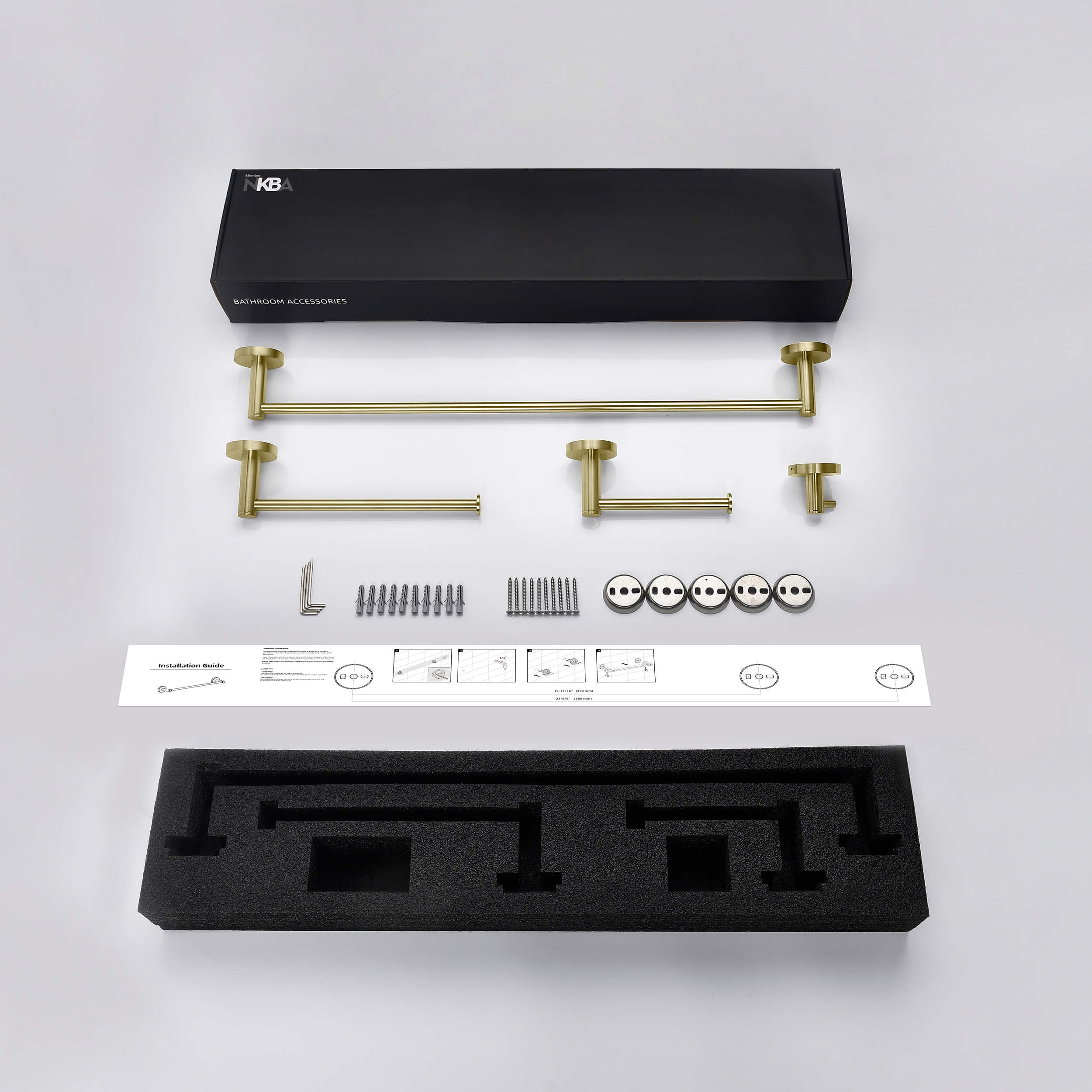 Halo 4-Piece Bathroom Hardware Set 1