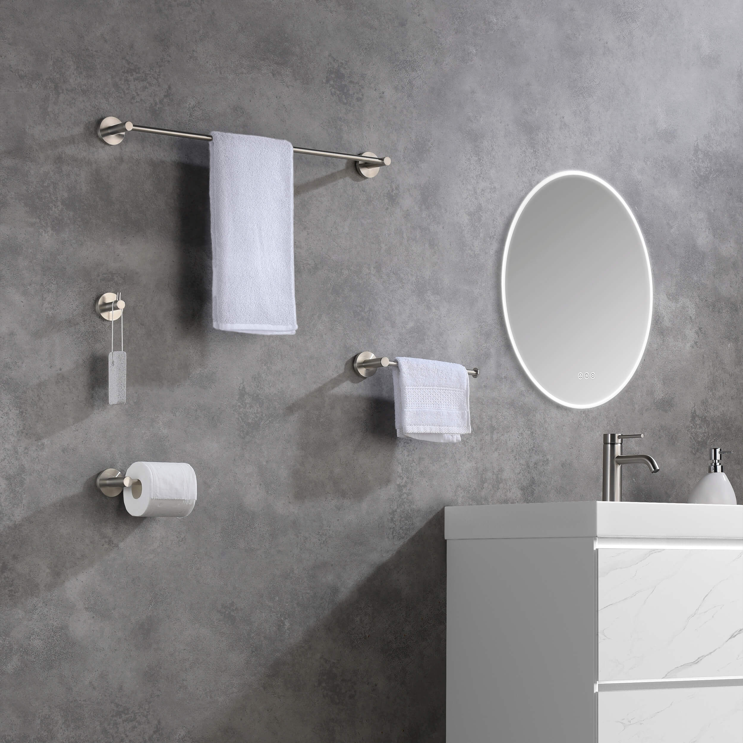 Halo 4-Piece Bathroom Hardware Set 1