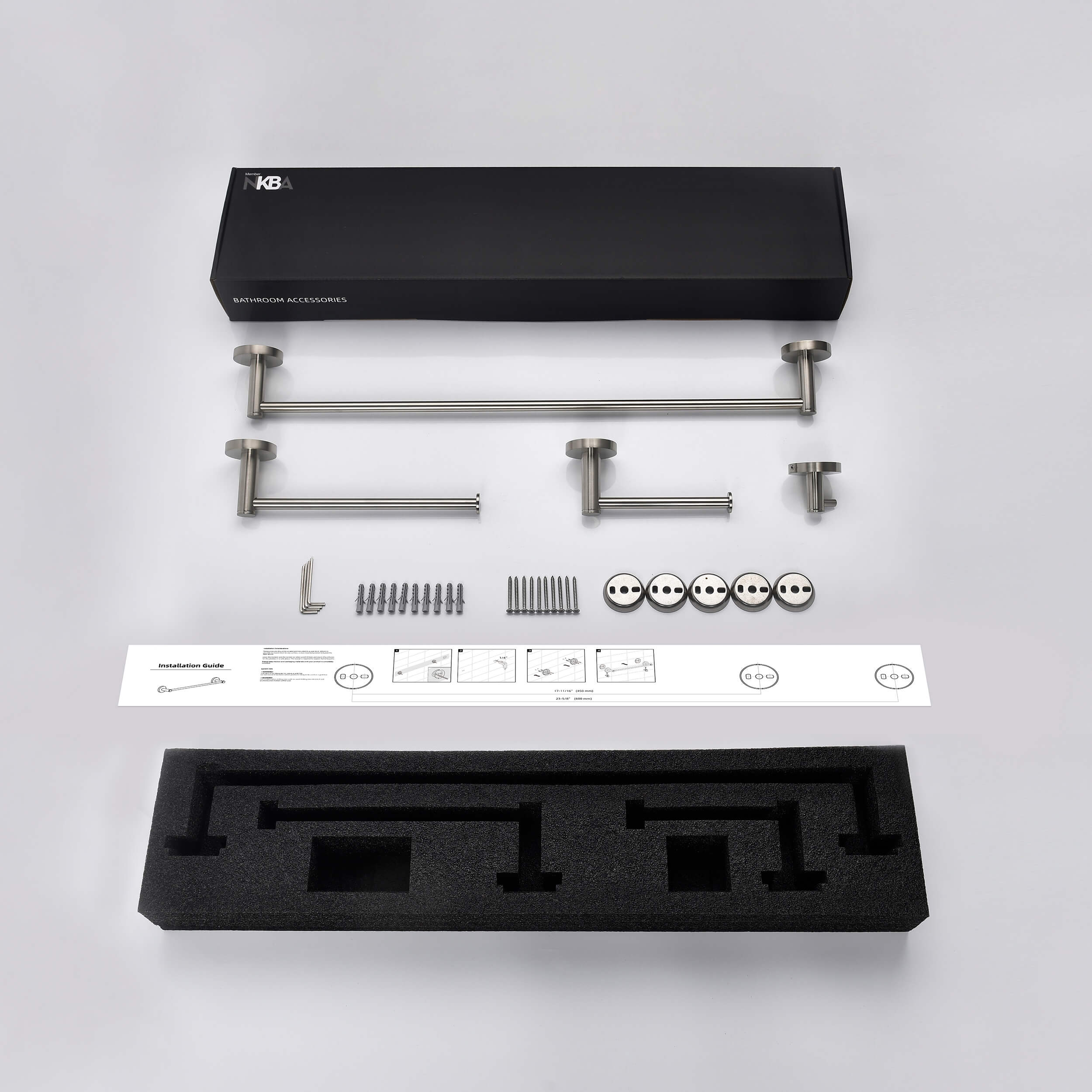 Halo 4-Piece Bathroom Hardware Set 1