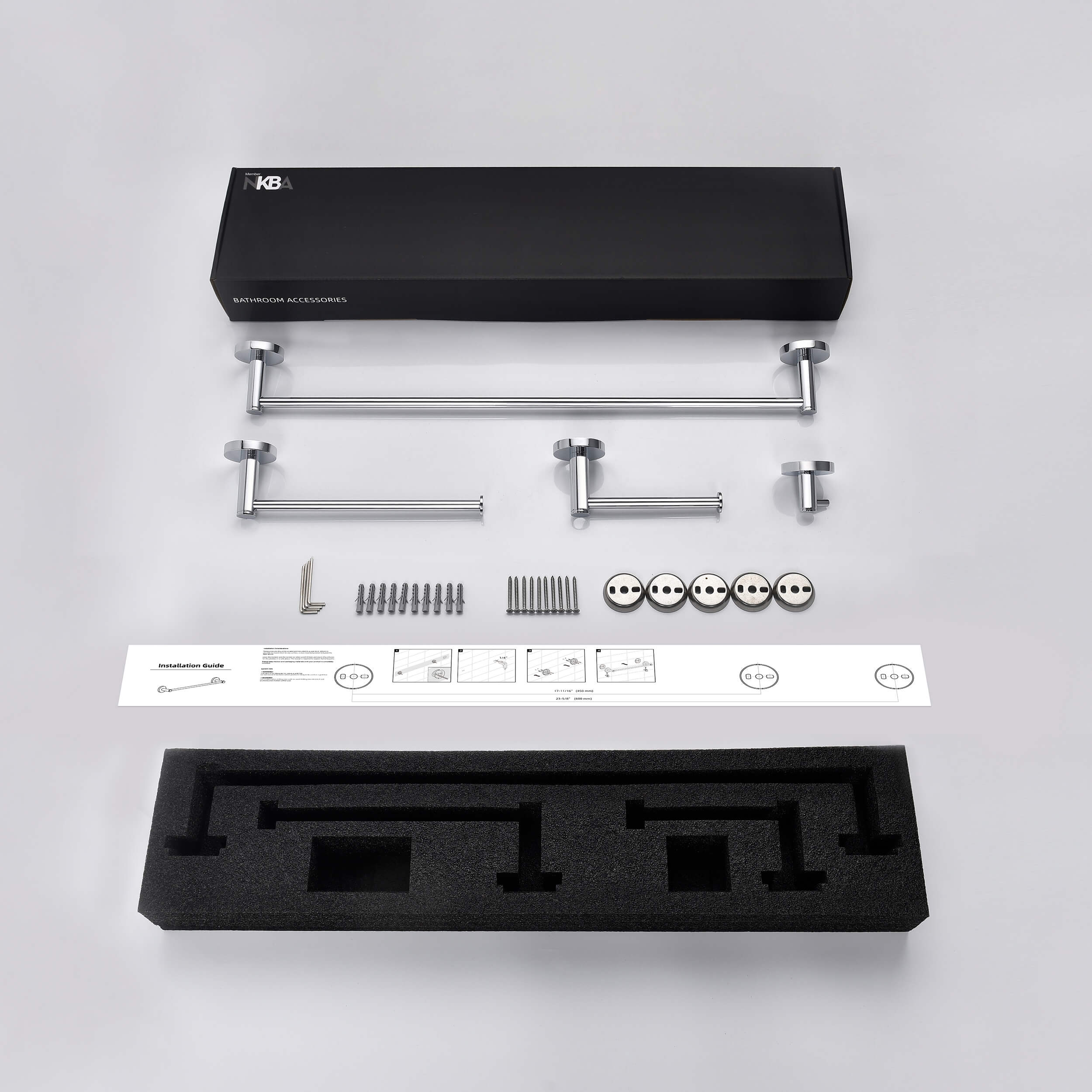 Halo 4-Piece Bathroom Hardware Set 1