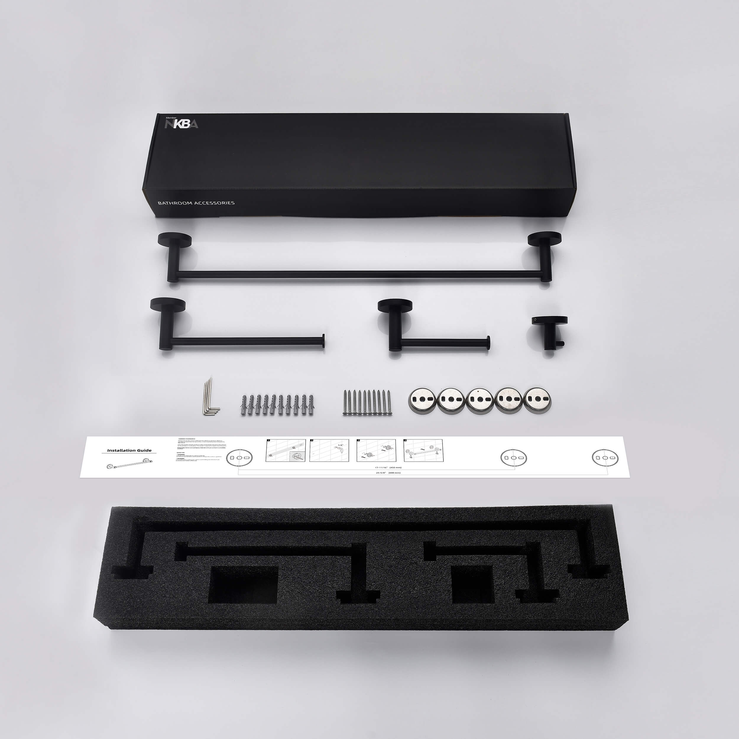 Halo 4-Piece Bathroom Hardware Set 1