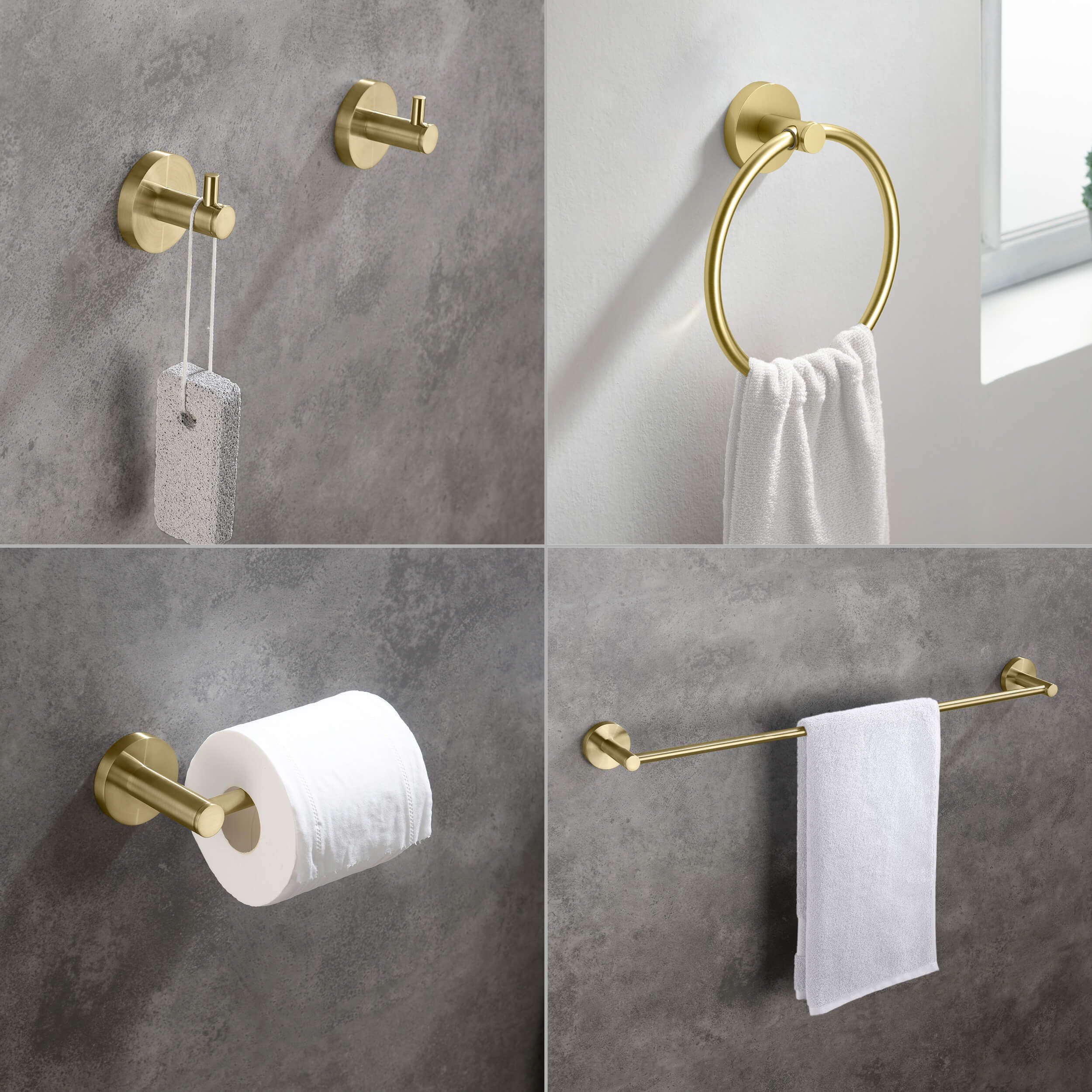 Halo 5 Piece Bathroom Hardware Set 2