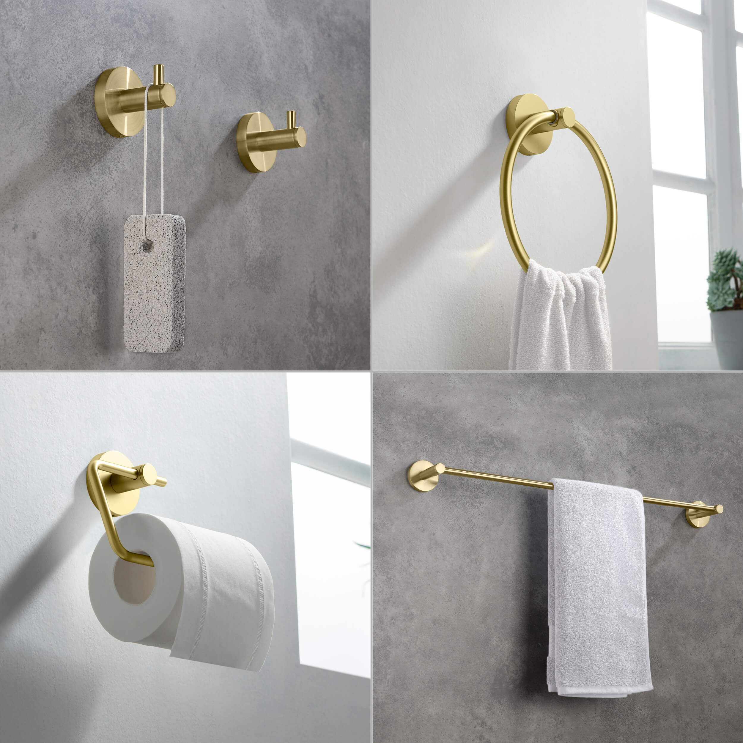 Halo 5 Piece Bathroom Hardware Set 3