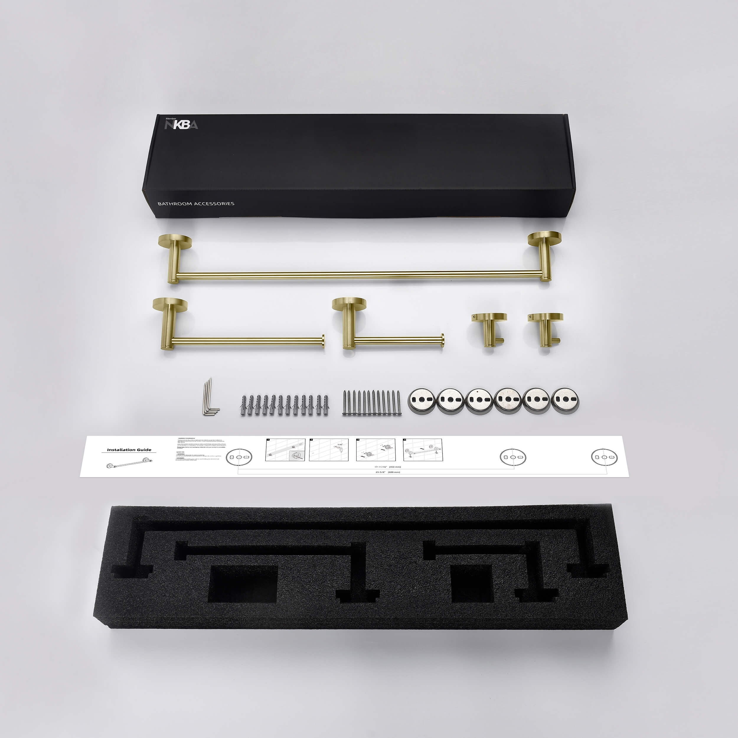 Halo 5 Piece Bathroom Hardware Set 1