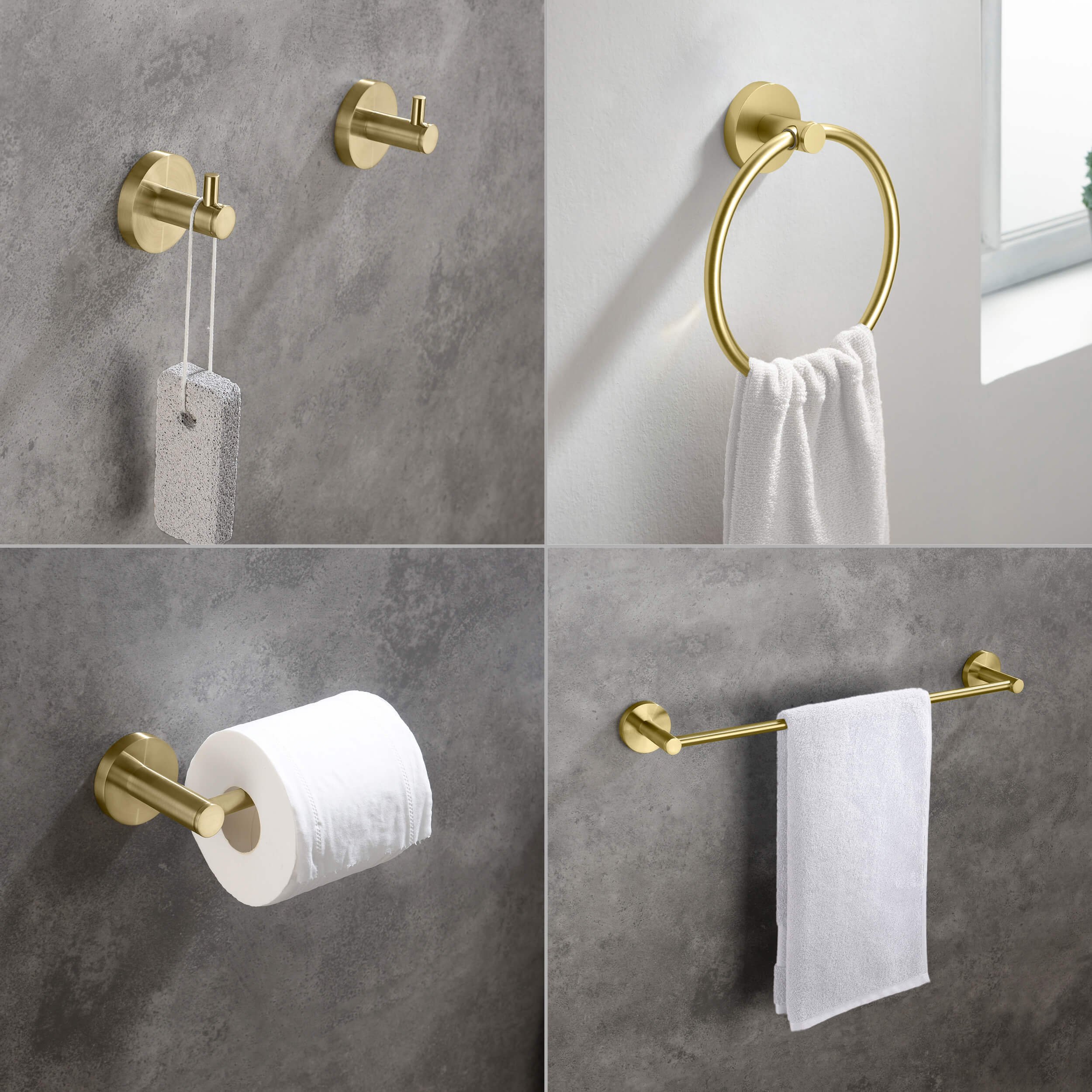 Halo 5 Piece Bathroom Hardware Set 4