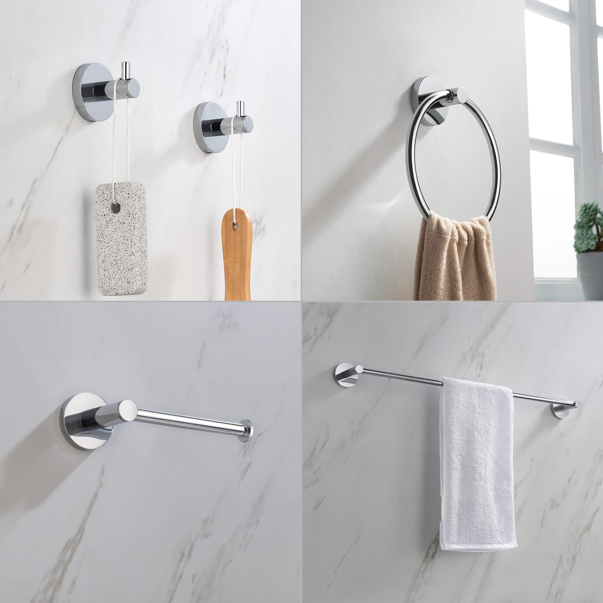 Halo 5 Piece Bathroom Hardware Set 2