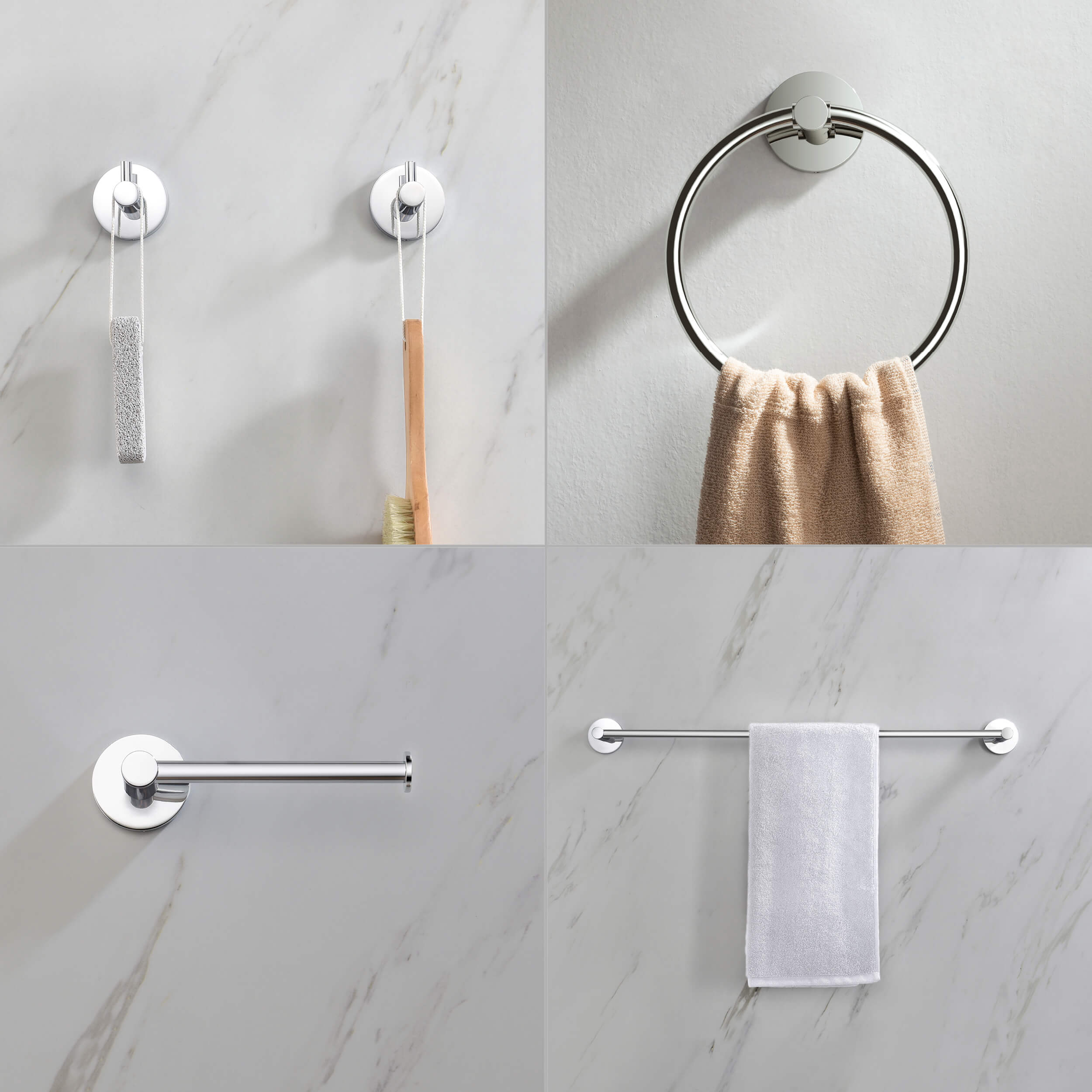 Halo 5 Piece Bathroom Hardware Set 2