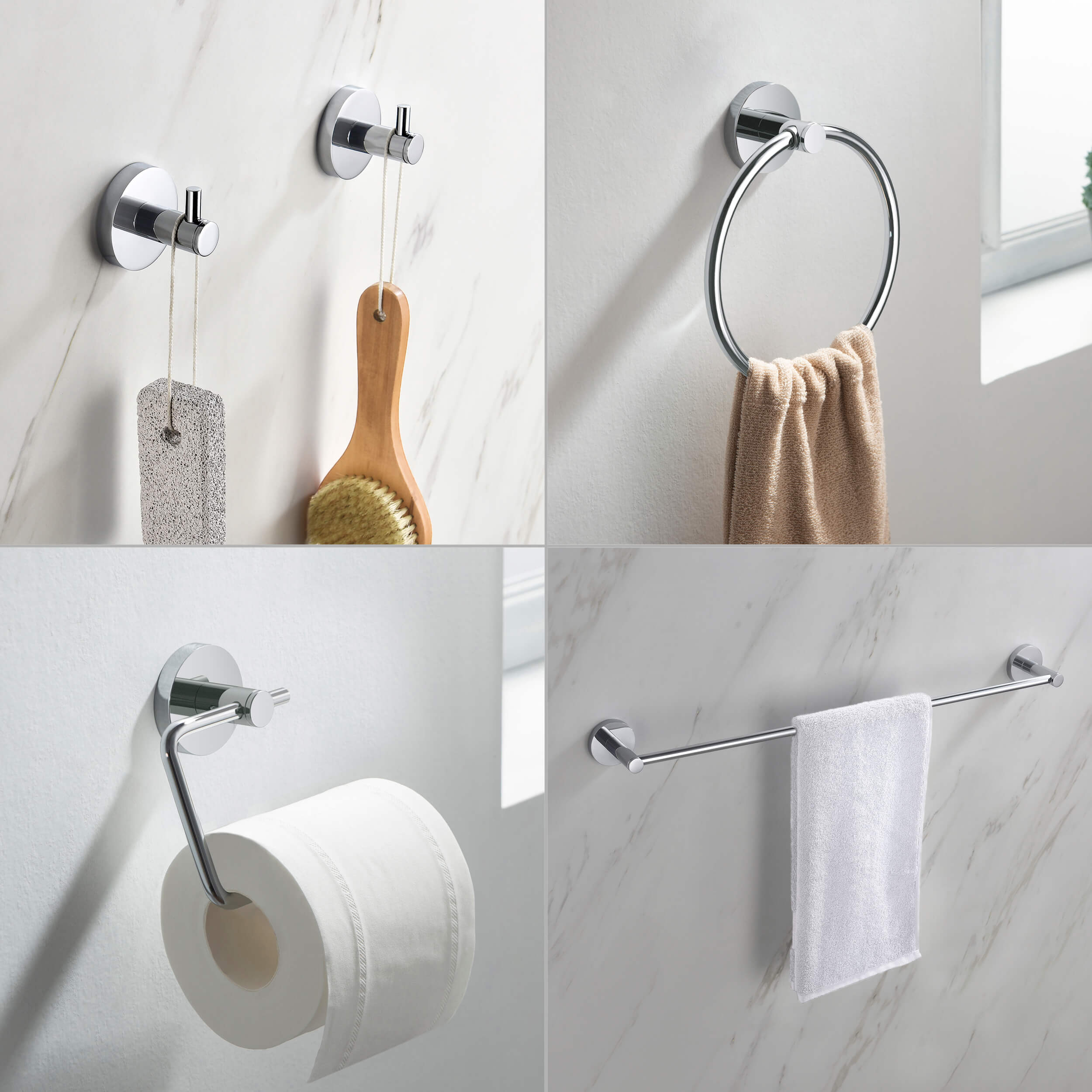 Halo 5 Piece Bathroom Hardware Set 3