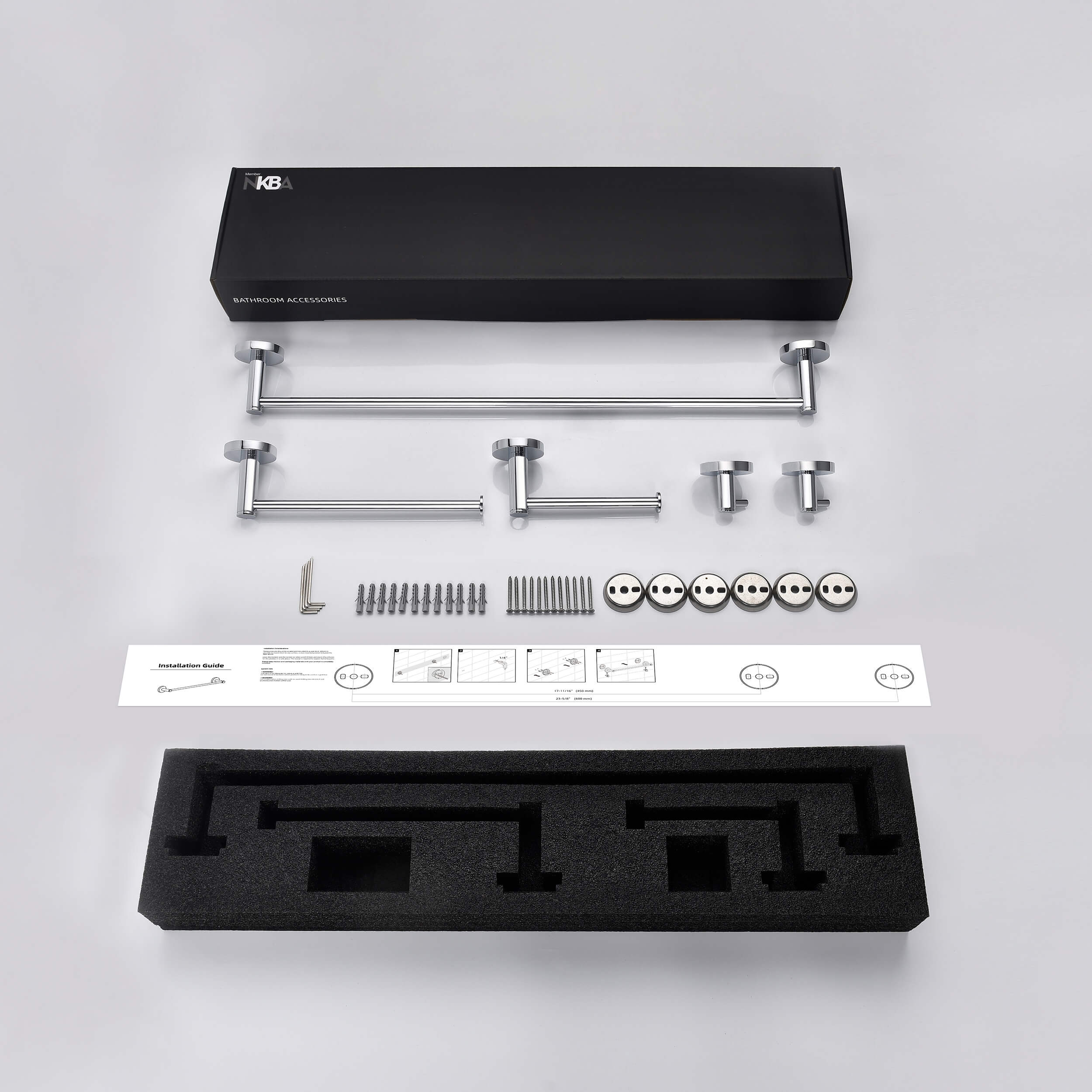 Halo 5 Piece Bathroom Hardware Set 1