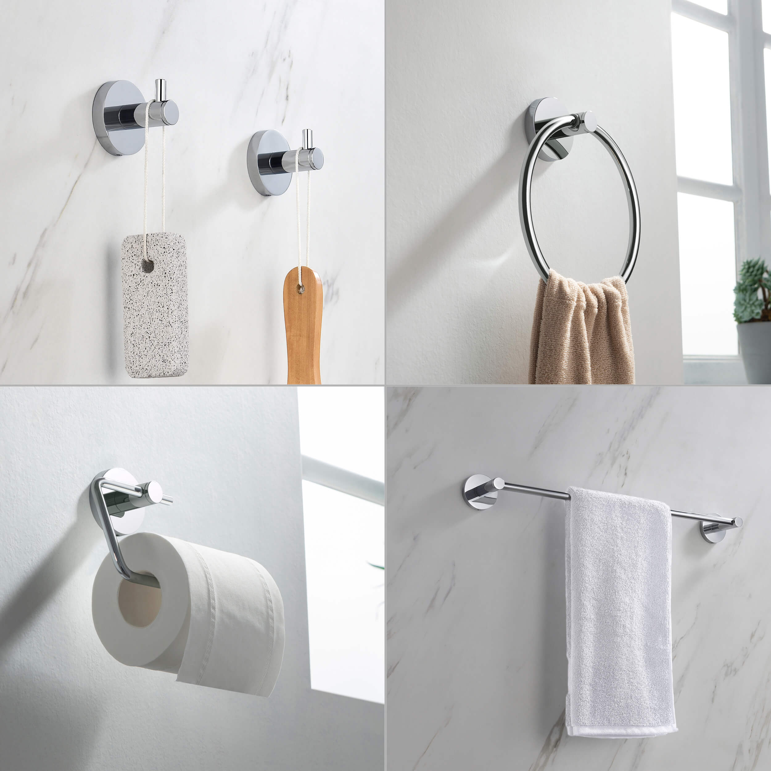 Halo 5 Piece Bathroom Hardware Set 5