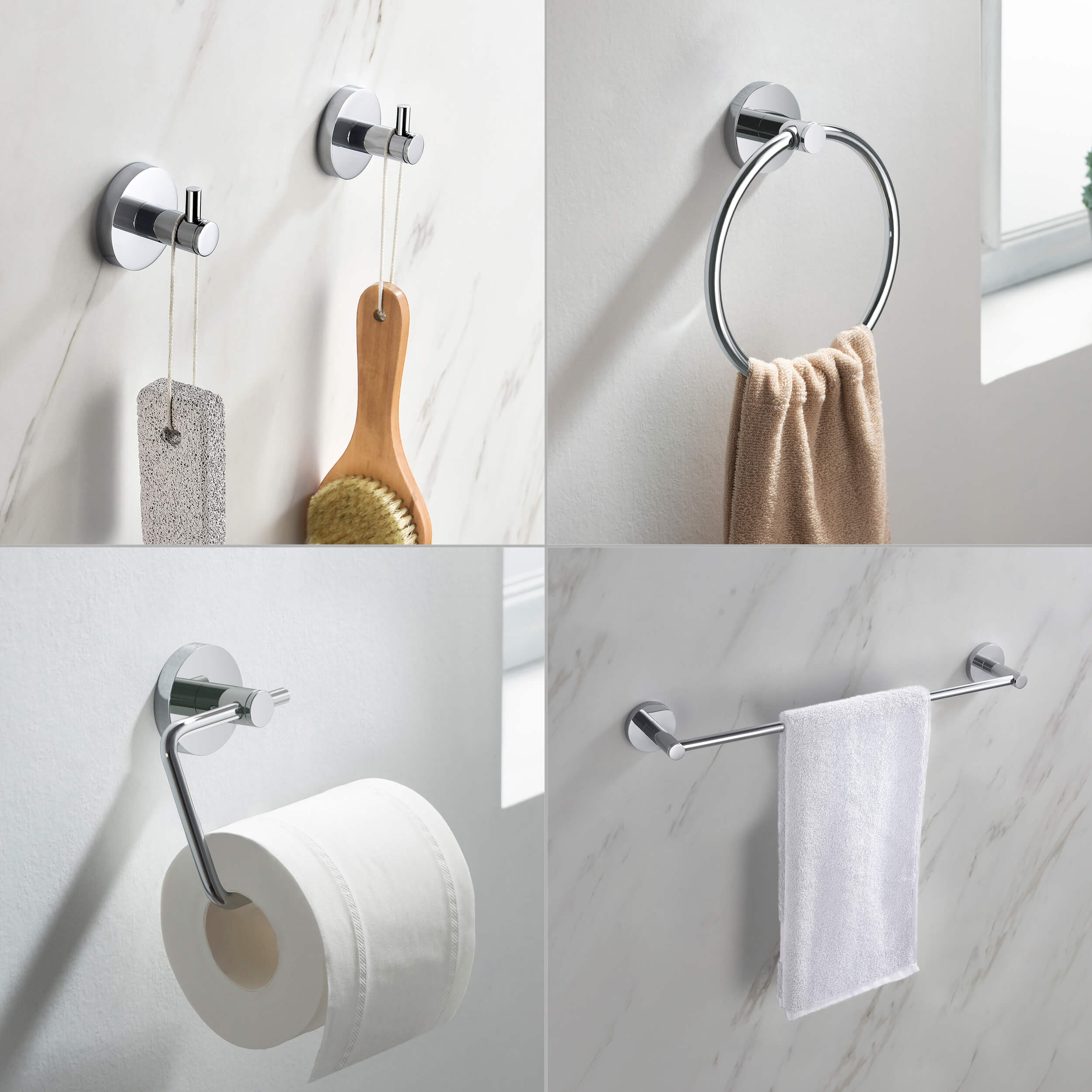 Halo 5 Piece Bathroom Hardware Set 5