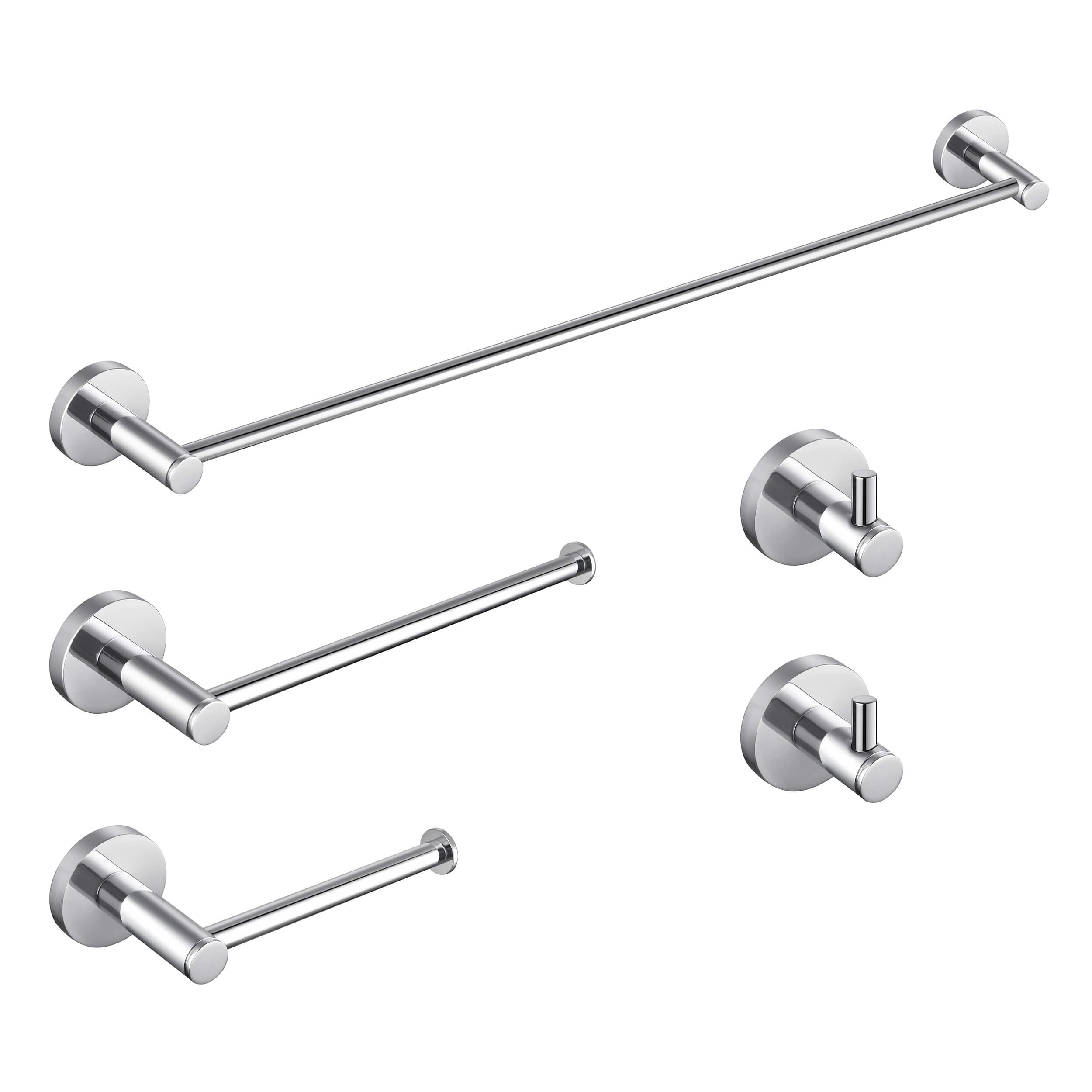Halo 5 Piece Bathroom Hardware Set 1