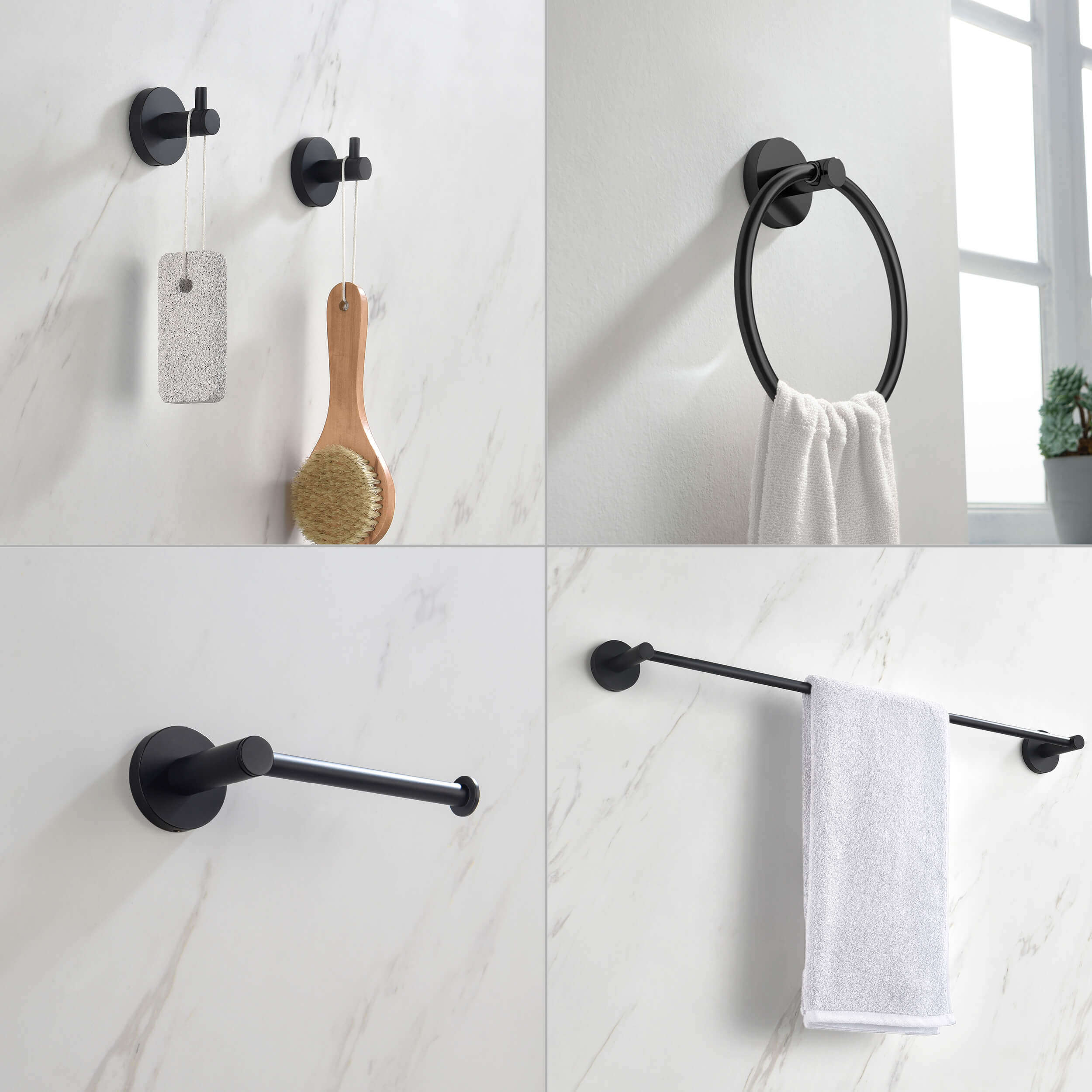 Halo 5 Piece Bathroom Hardware Set 2