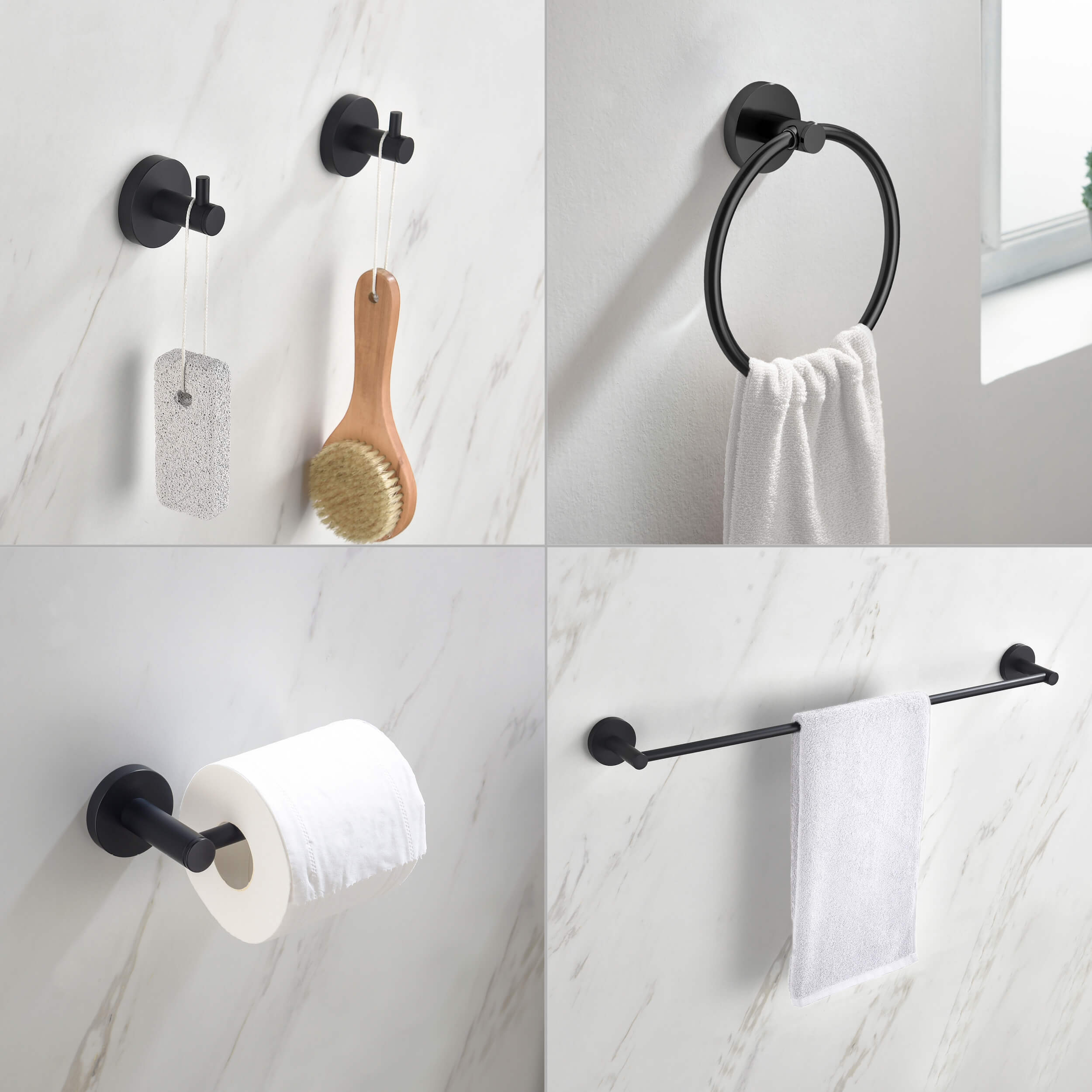 Halo 5 Piece Bathroom Hardware Set 2