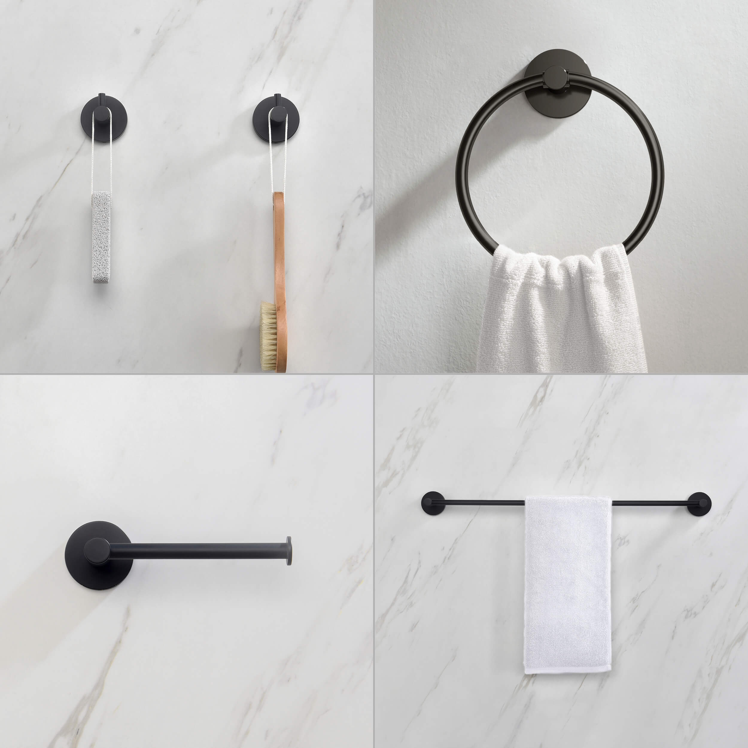 Halo 5 Piece Bathroom Hardware Set 2
