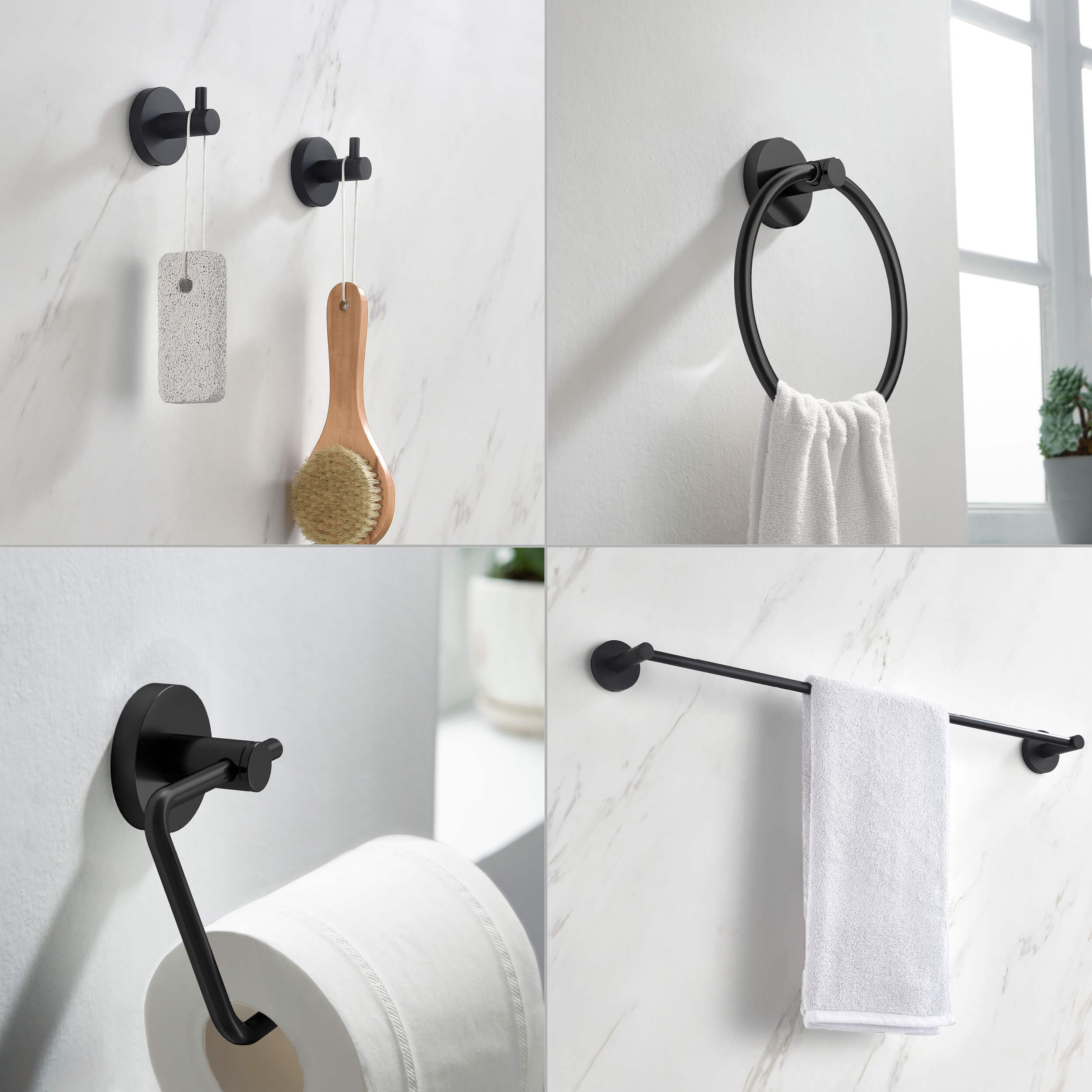 Halo 5 Piece Bathroom Hardware Set 3