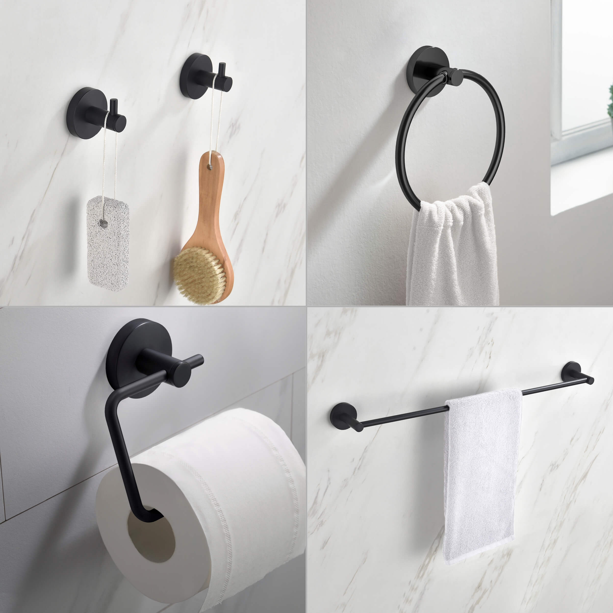 Halo 5 Piece Bathroom Hardware Set 3