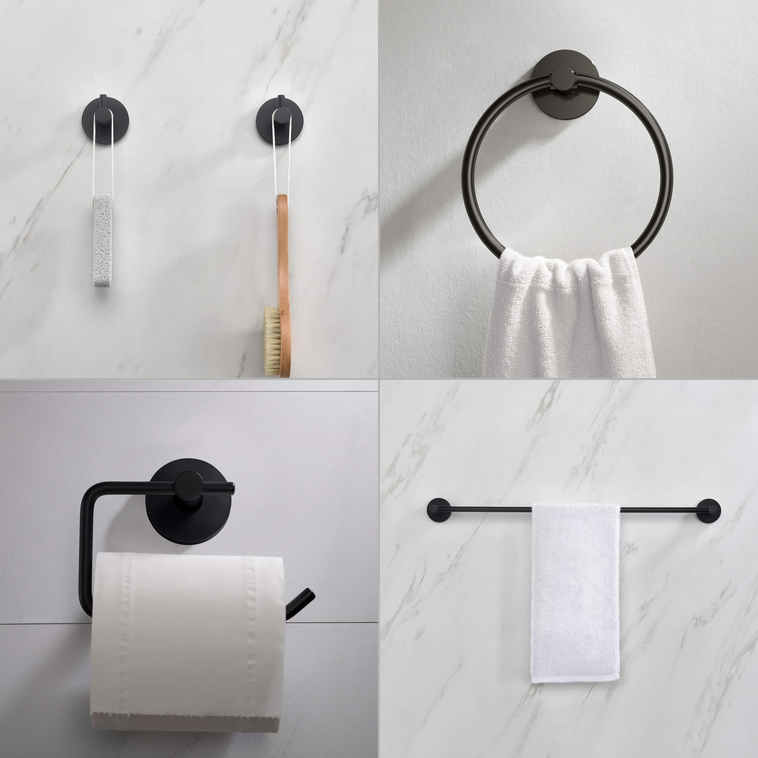 Halo 5 Piece Bathroom Hardware Set 3