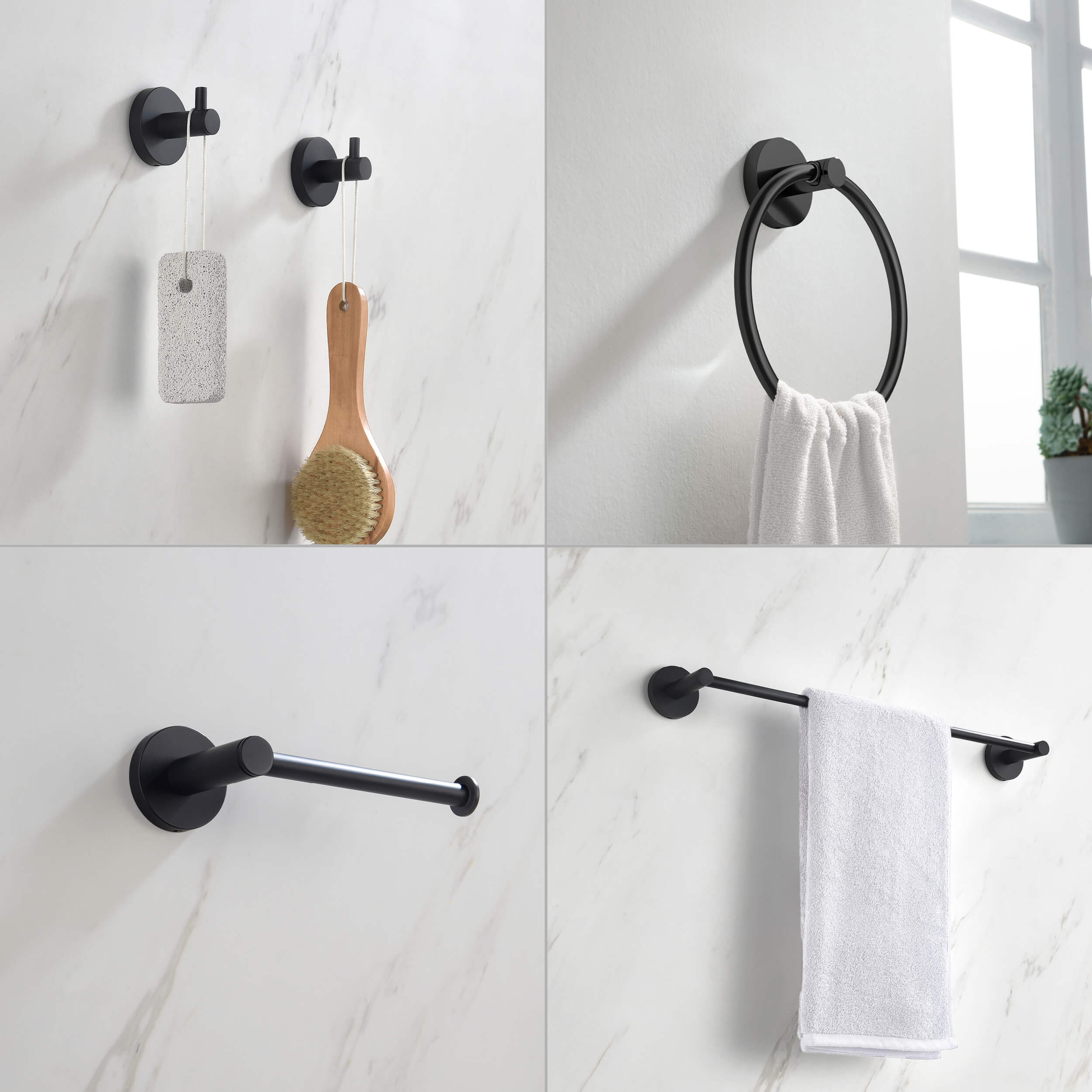 Halo 5 Piece Bathroom Hardware Set 4