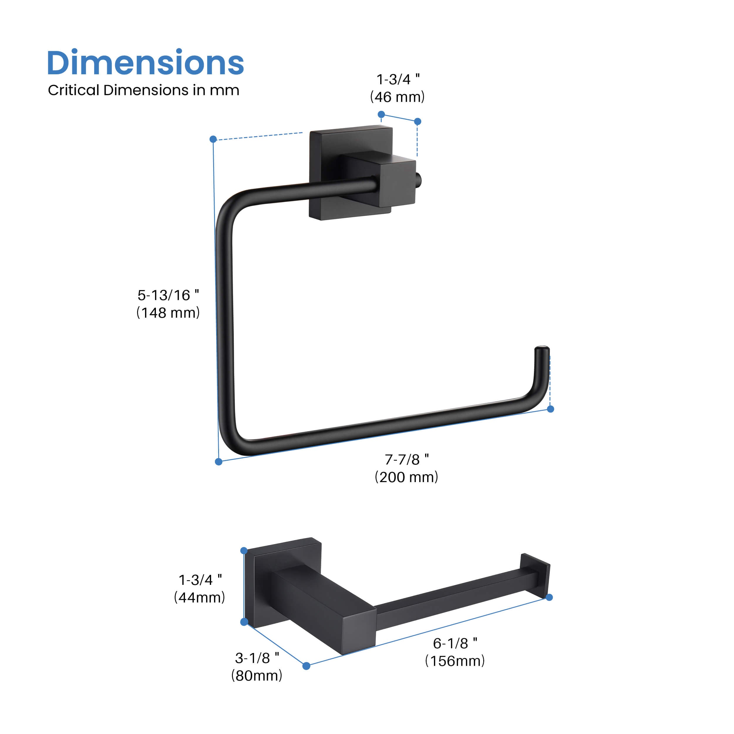 Quadra 2-Piece Bathroom Hardware Set 2