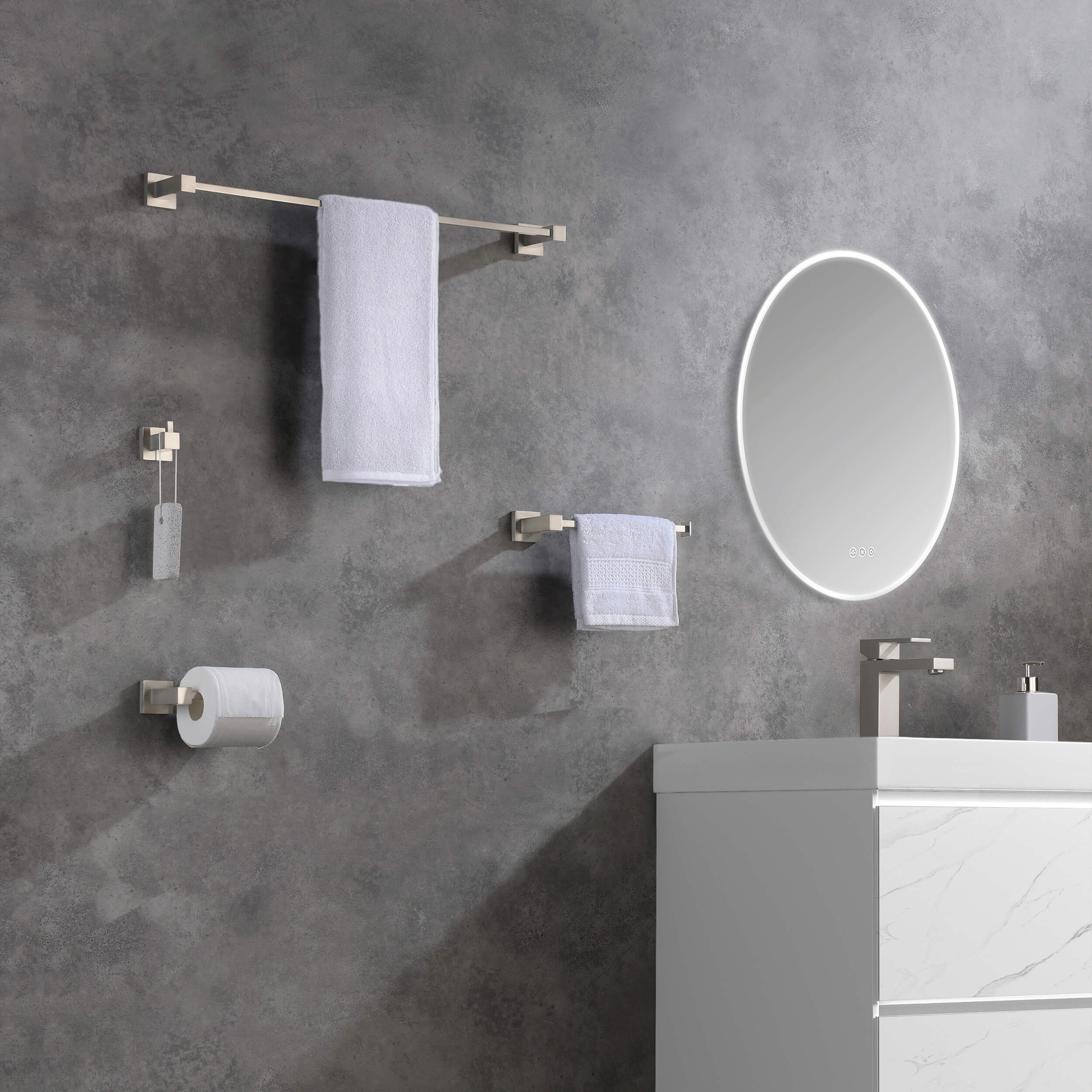 Quadra 4 Piece Bathroom Hardware Set