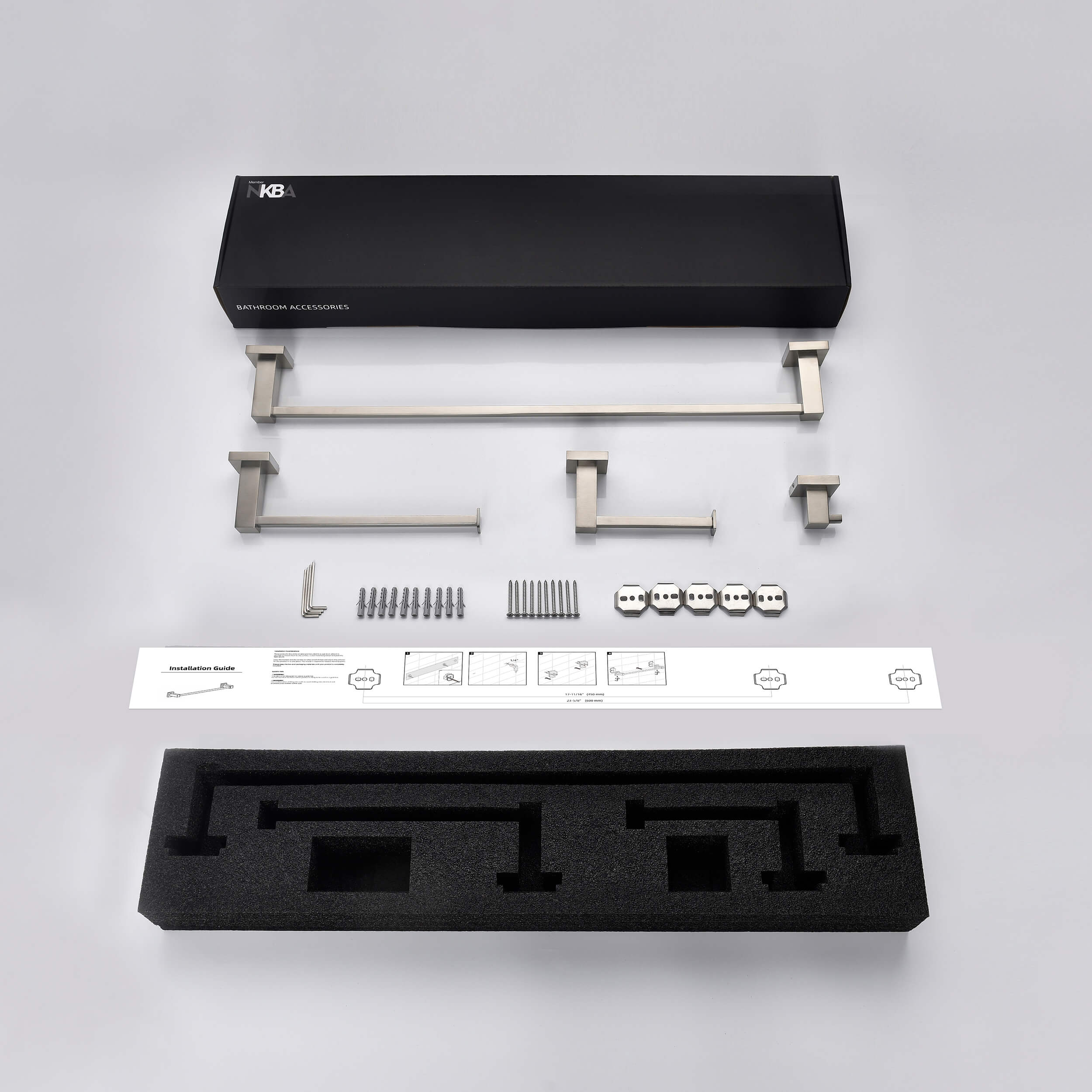 Quadra 4 Piece Bathroom Hardware Set