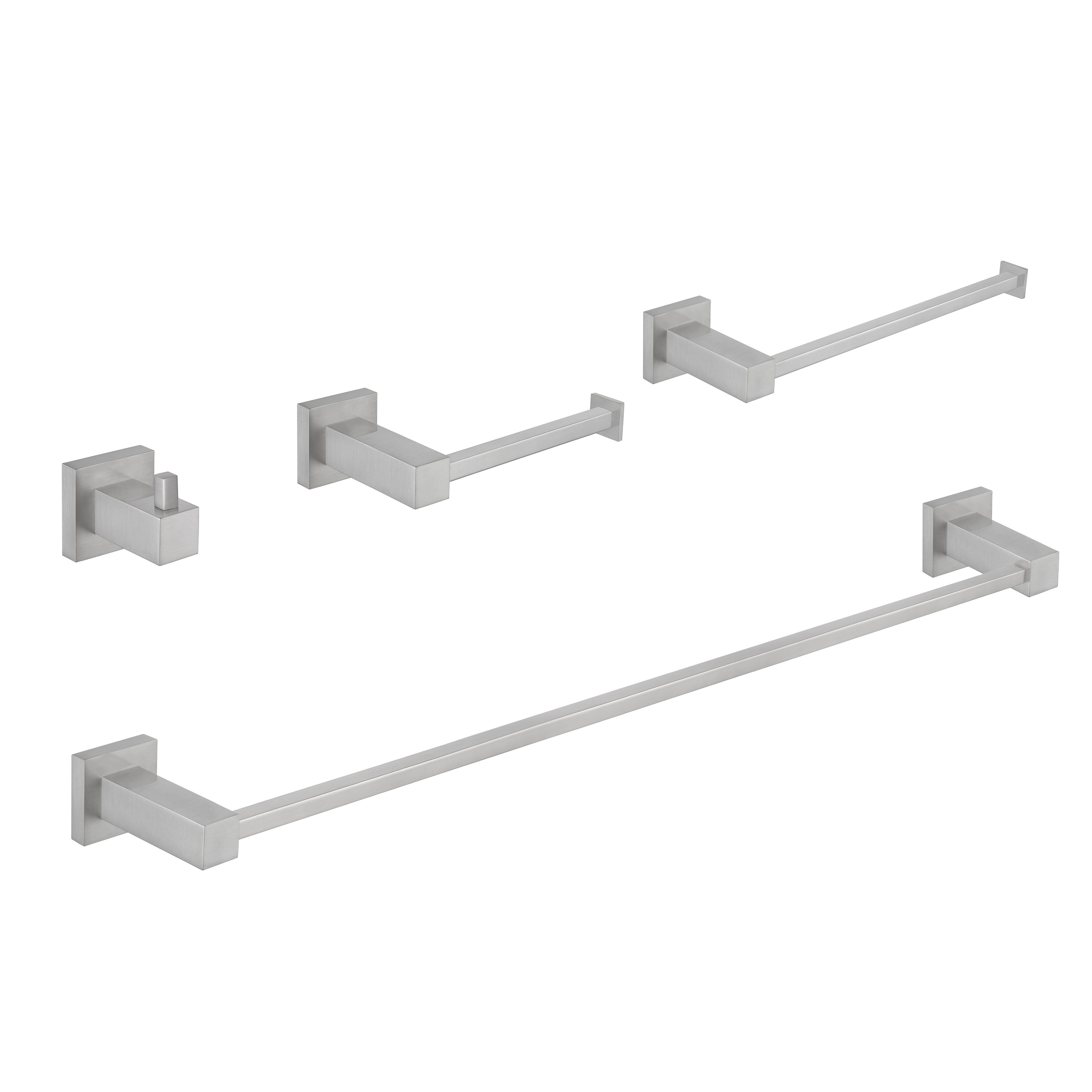 Quadra 4 Piece Bathroom Hardware Set