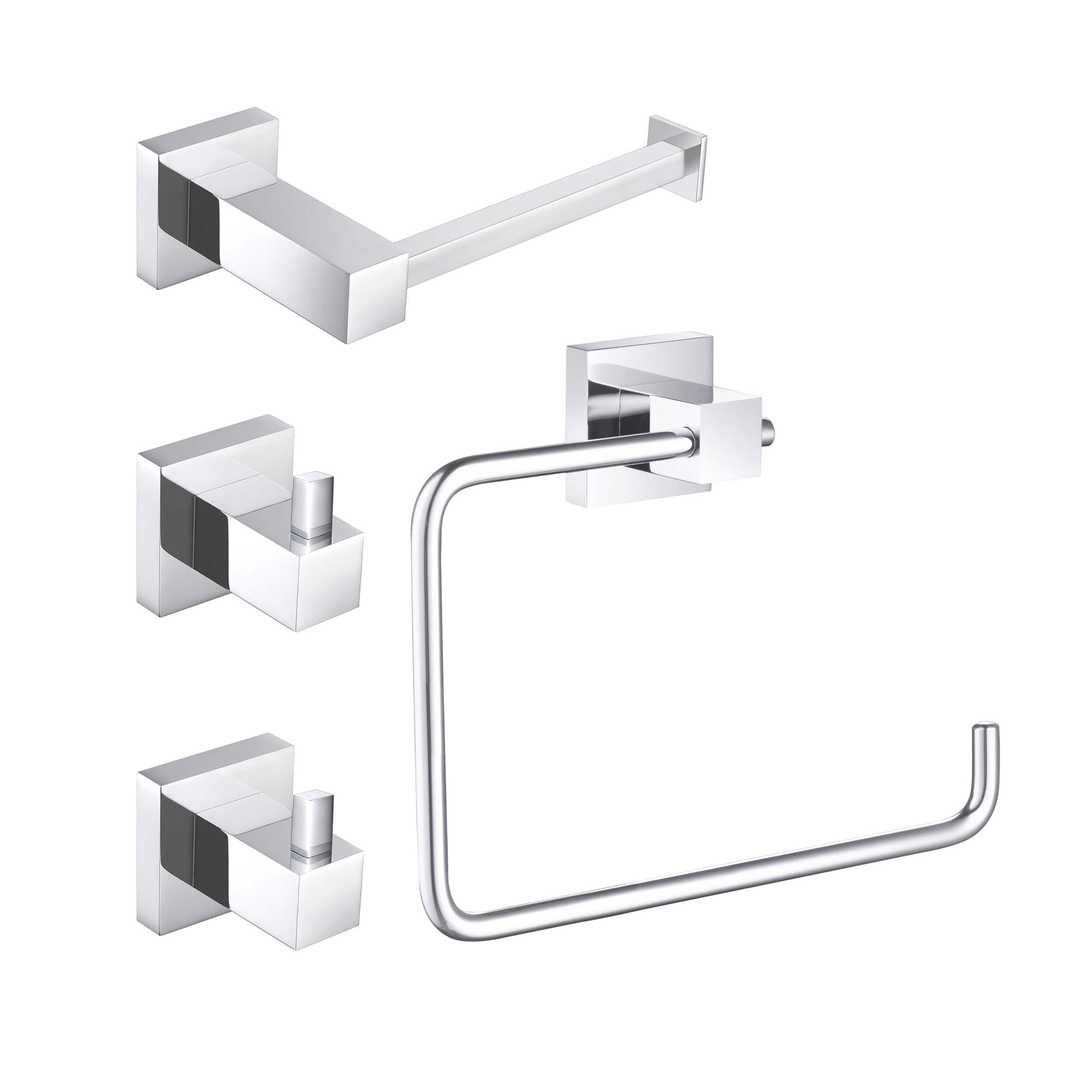Quadra 4-Piece Bathroom Hardware Set 1
