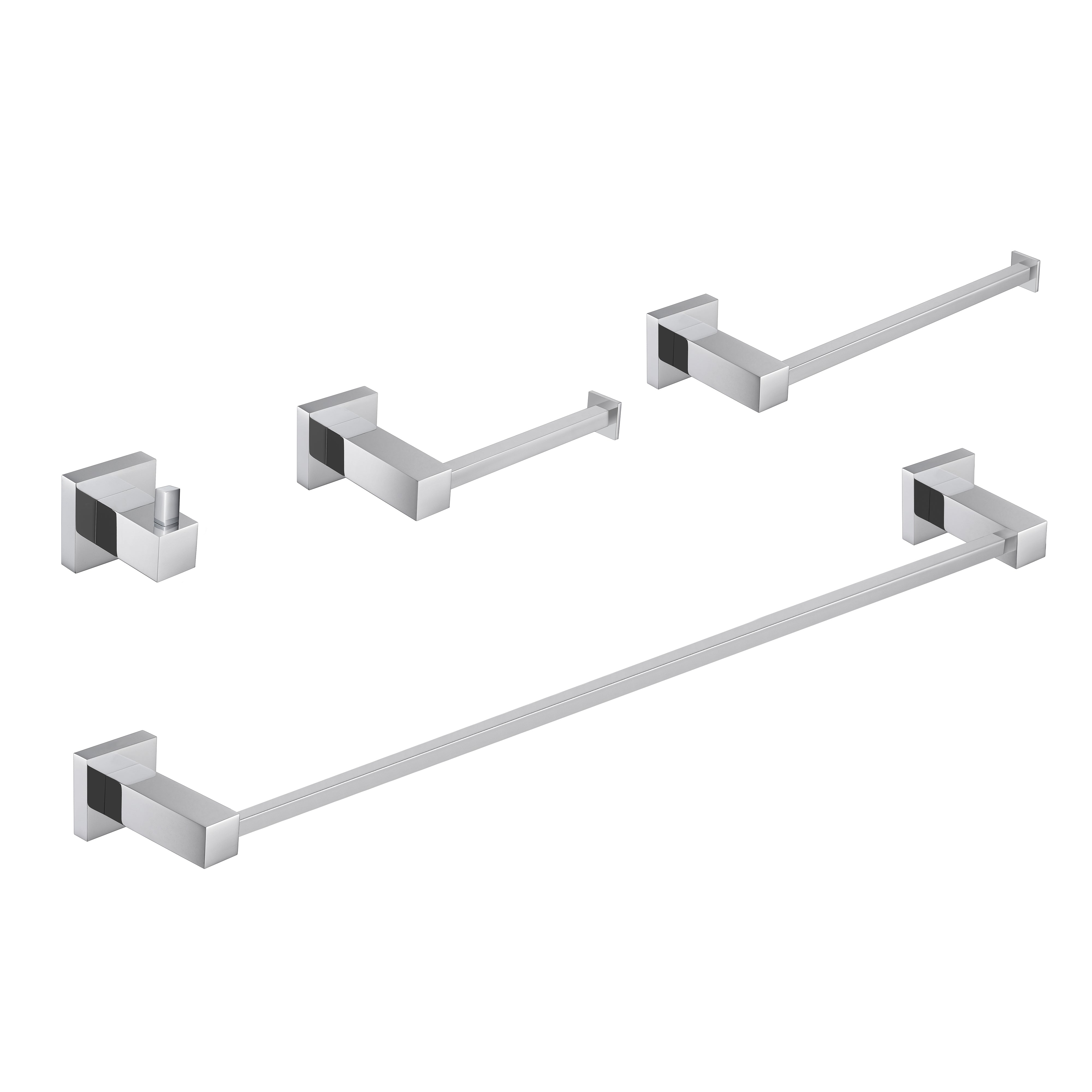 Quadra 4 Piece Bathroom Hardware Set