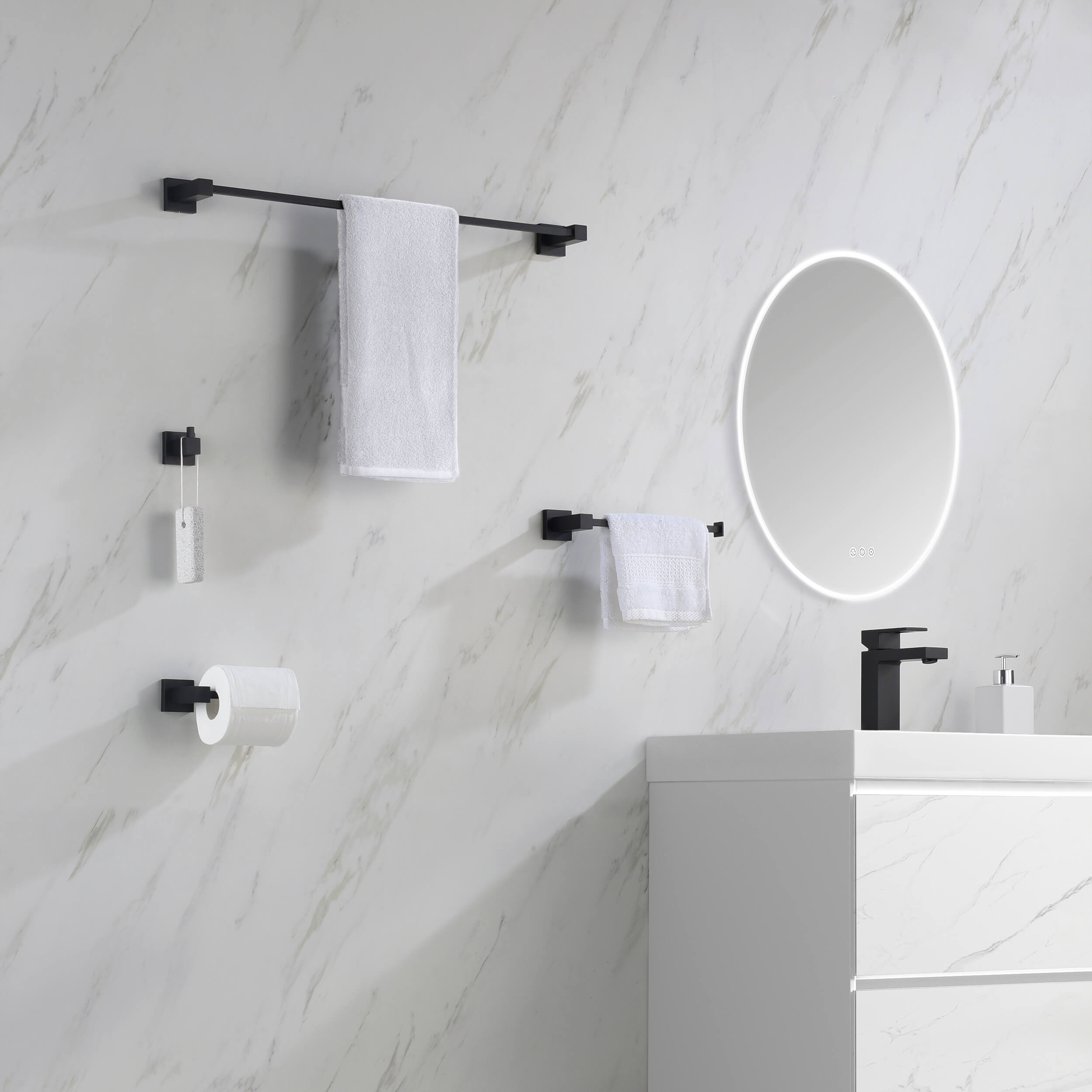 Quadra 4 Piece Bathroom Hardware Set