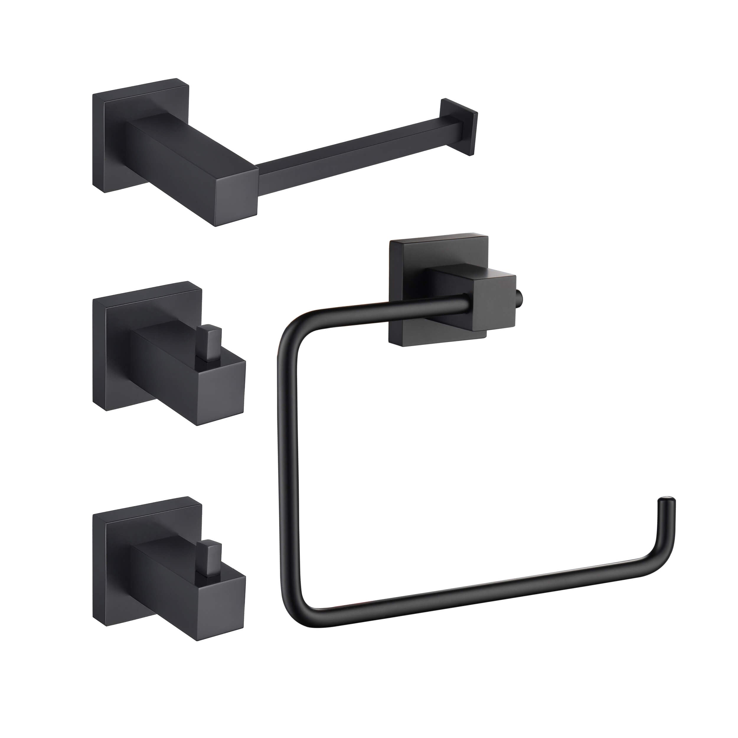 Quadra 4-Piece Bathroom Hardware Set 1