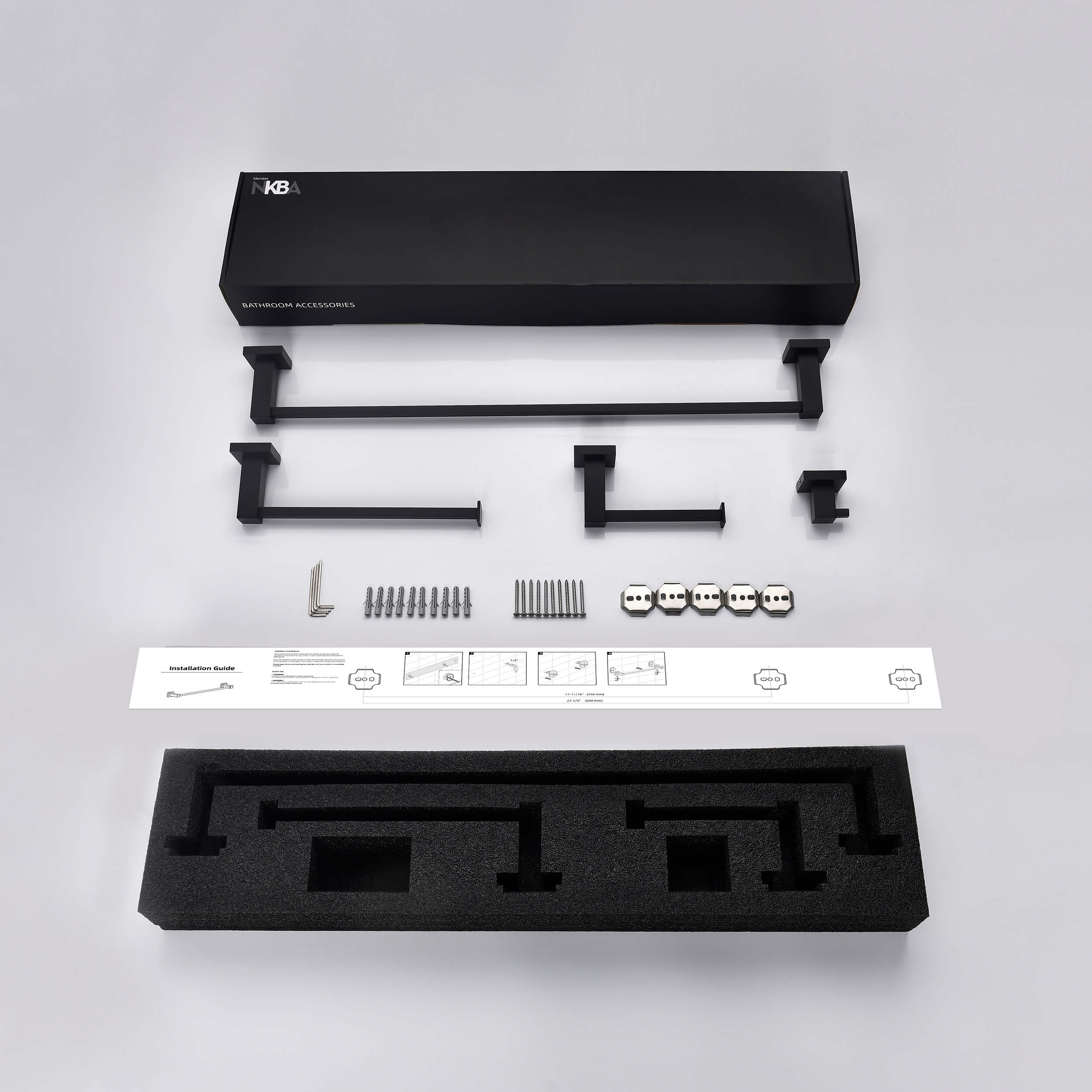 Quadra 4 Piece Bathroom Hardware Set