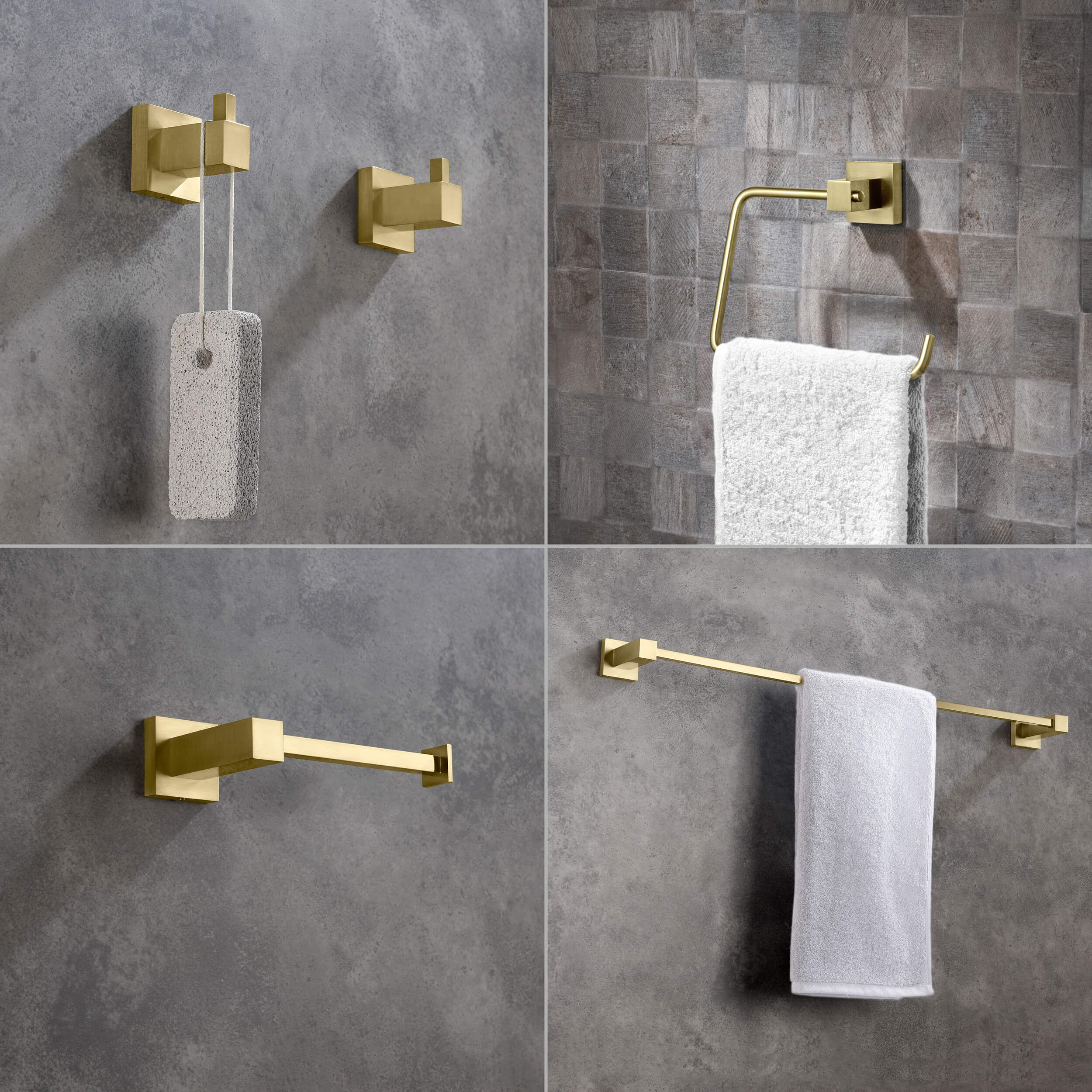 Quadra 5-Piece Bathroom Hardware Set 2