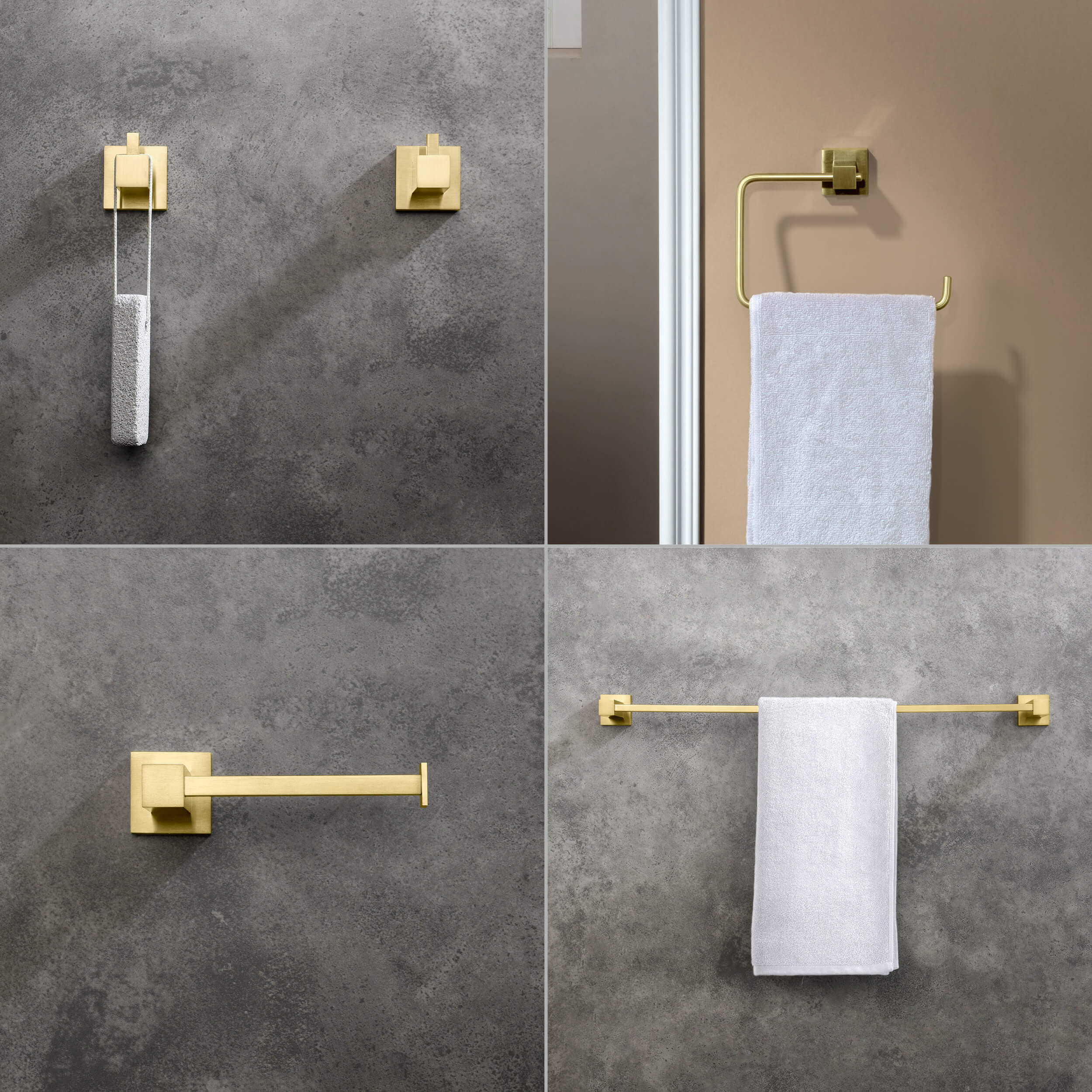 Quadra 5-Piece Bathroom Hardware Set 2