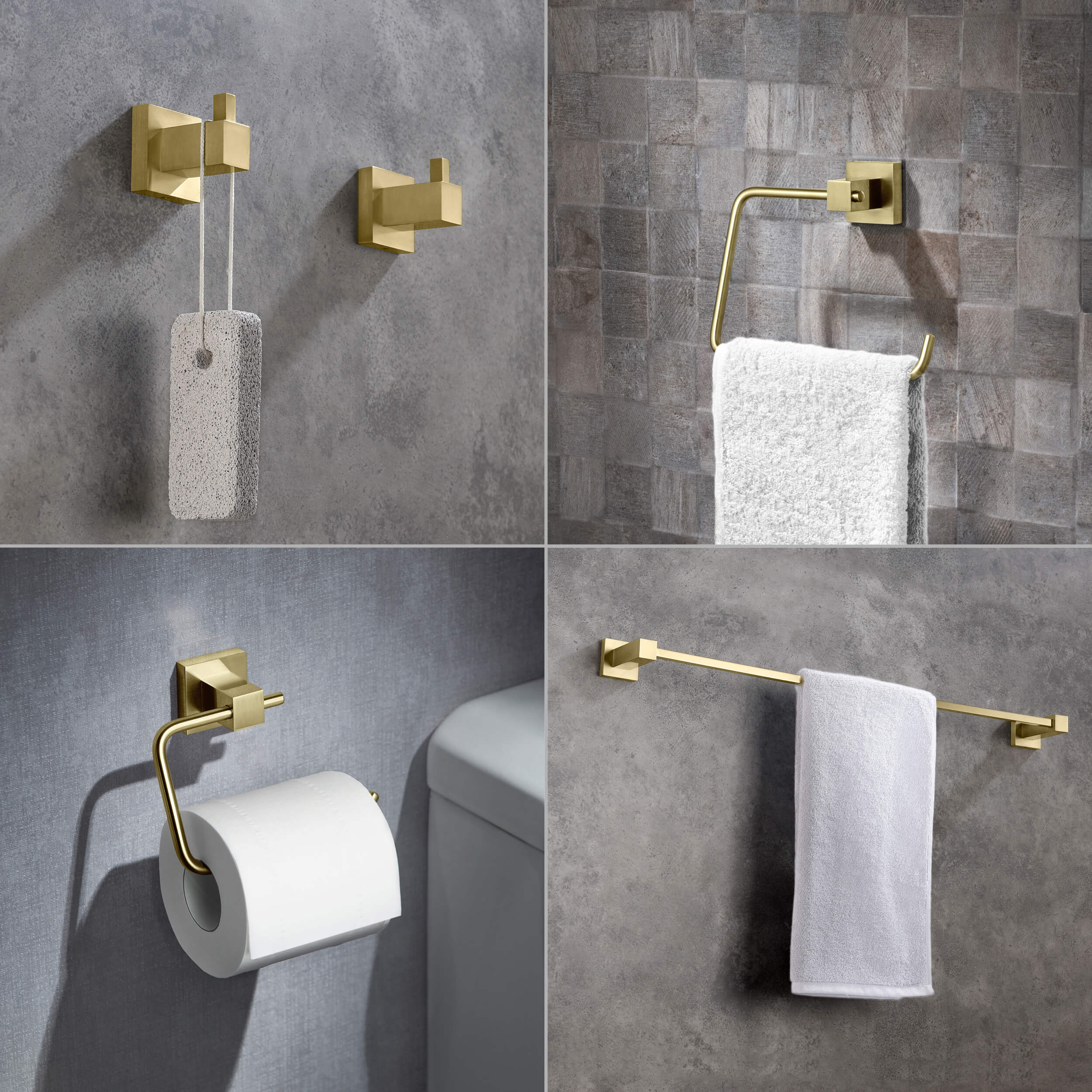 Quadra 5-Piece Bathroom Hardware Set 3
