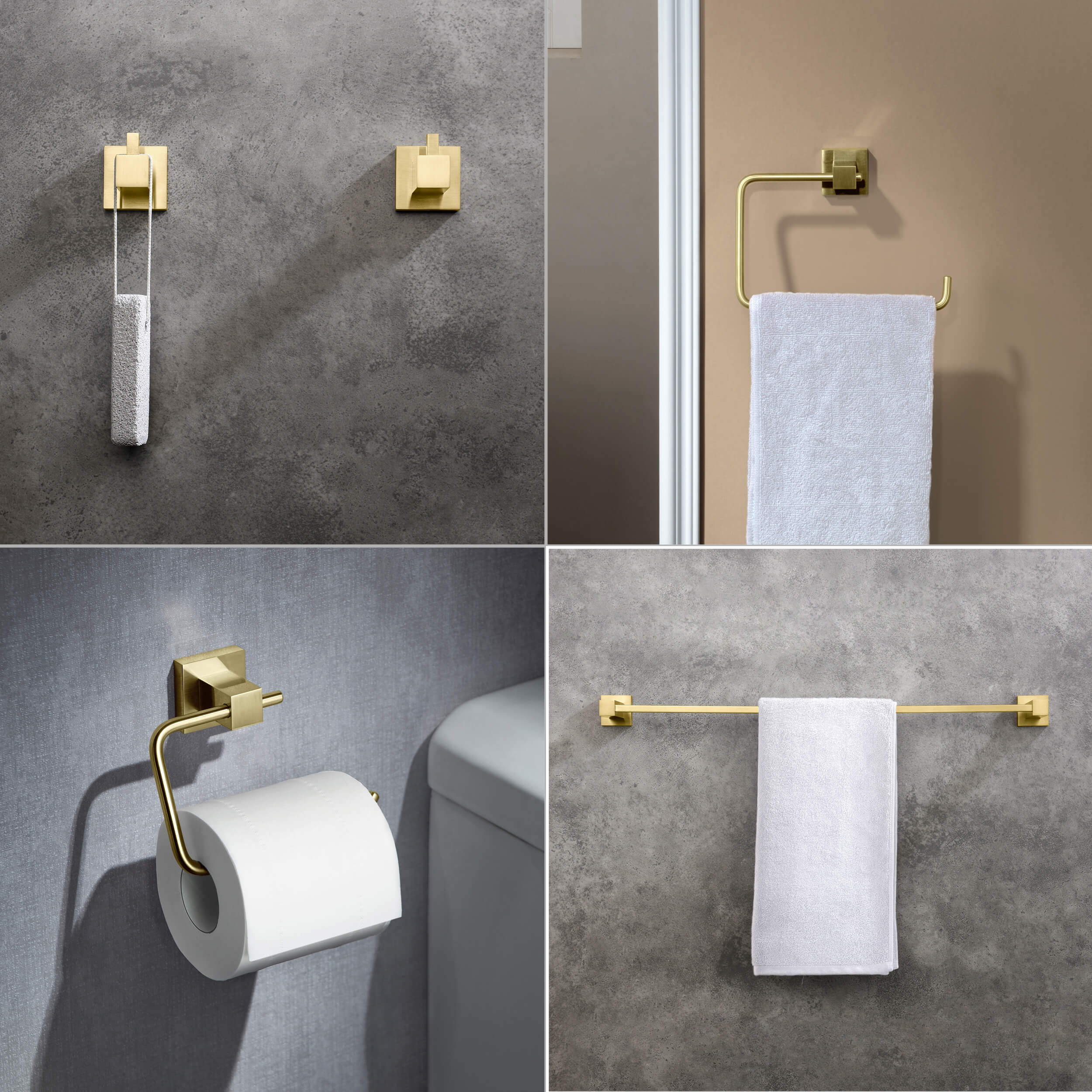 Quadra 5-Piece Bathroom Hardware Set 3
