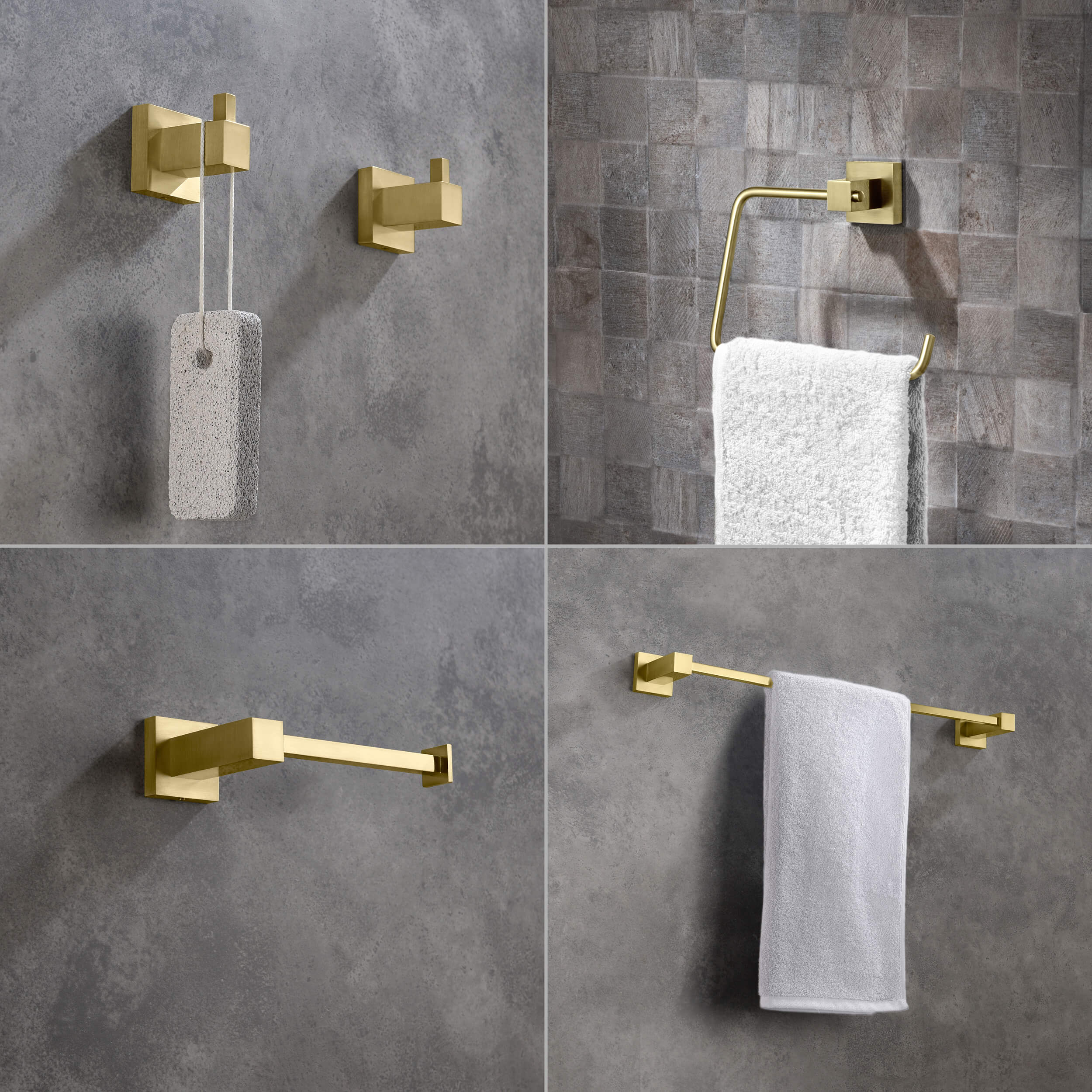 Quadra 5-Piece Bathroom Hardware Set 4