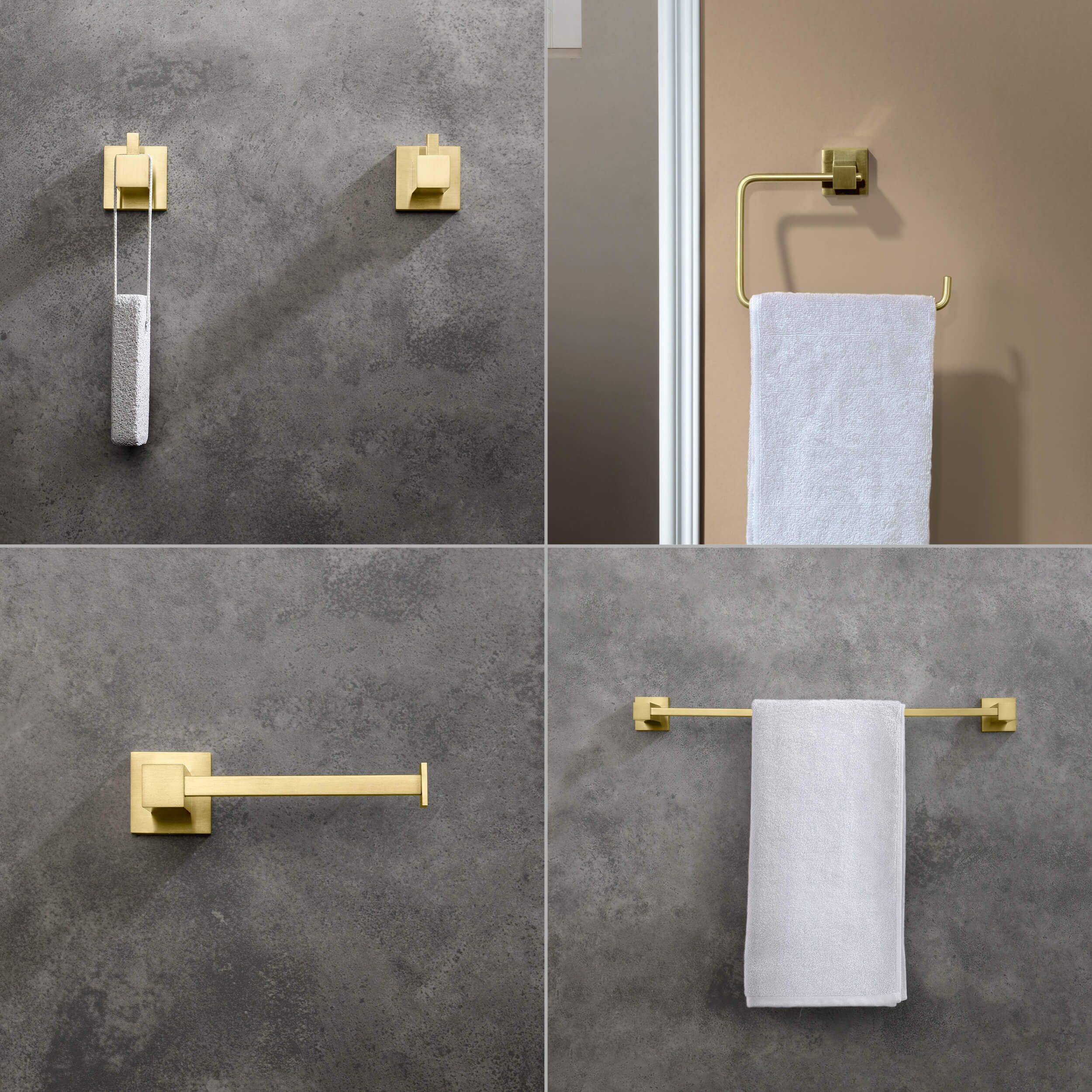 Quadra 5-Piece Bathroom Hardware Set - C-CBA15-5-1