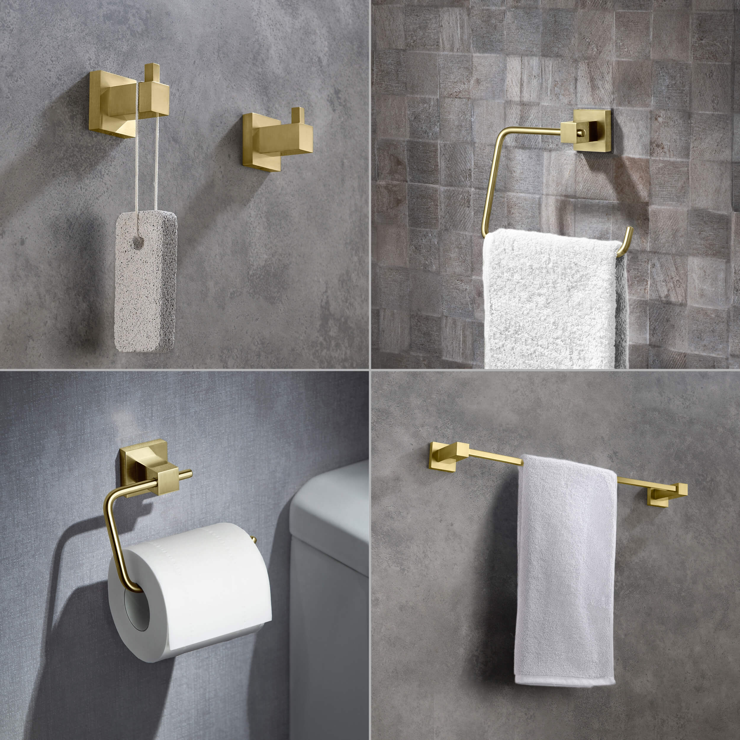 Quadra 5-Piece Bathroom Hardware Set 5