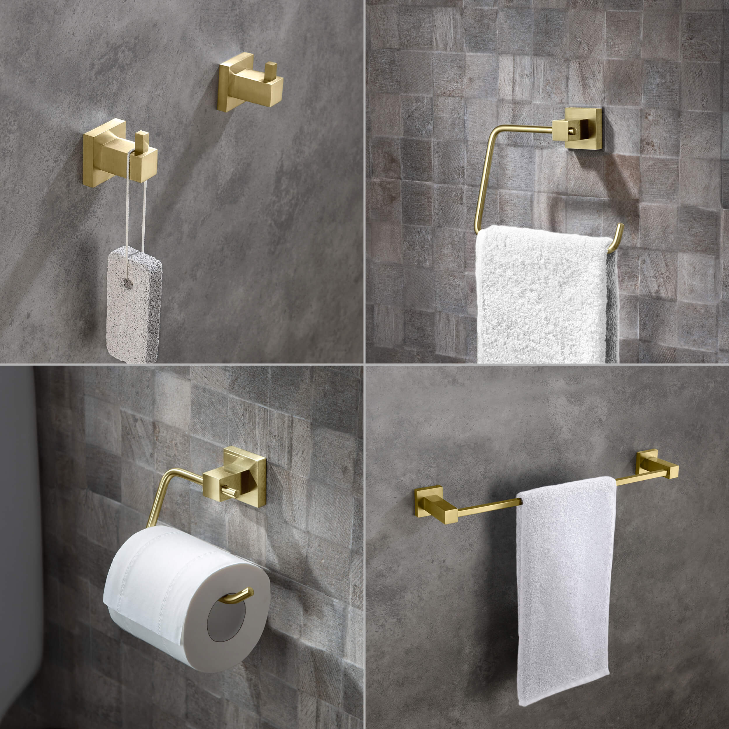 Quadra 5-Piece Bathroom Hardware Set 5