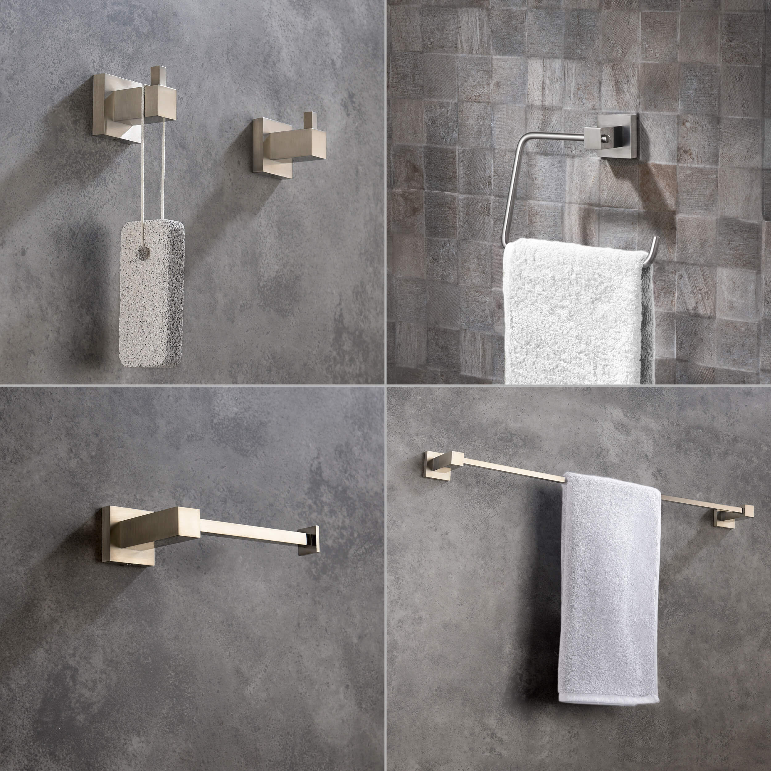 Quadra 5-Piece Bathroom Hardware Set 2