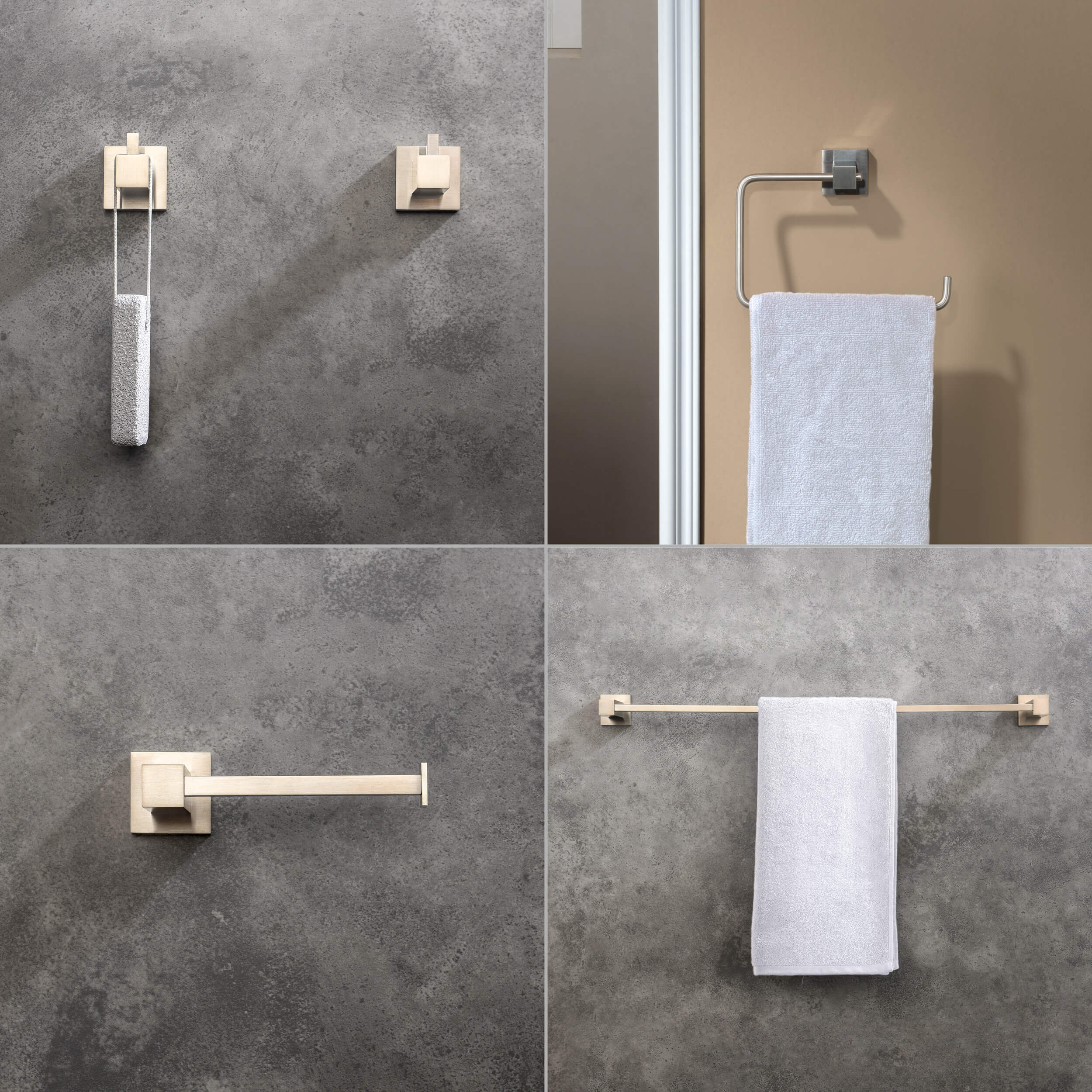 Quadra 5-Piece Bathroom Hardware Set 2