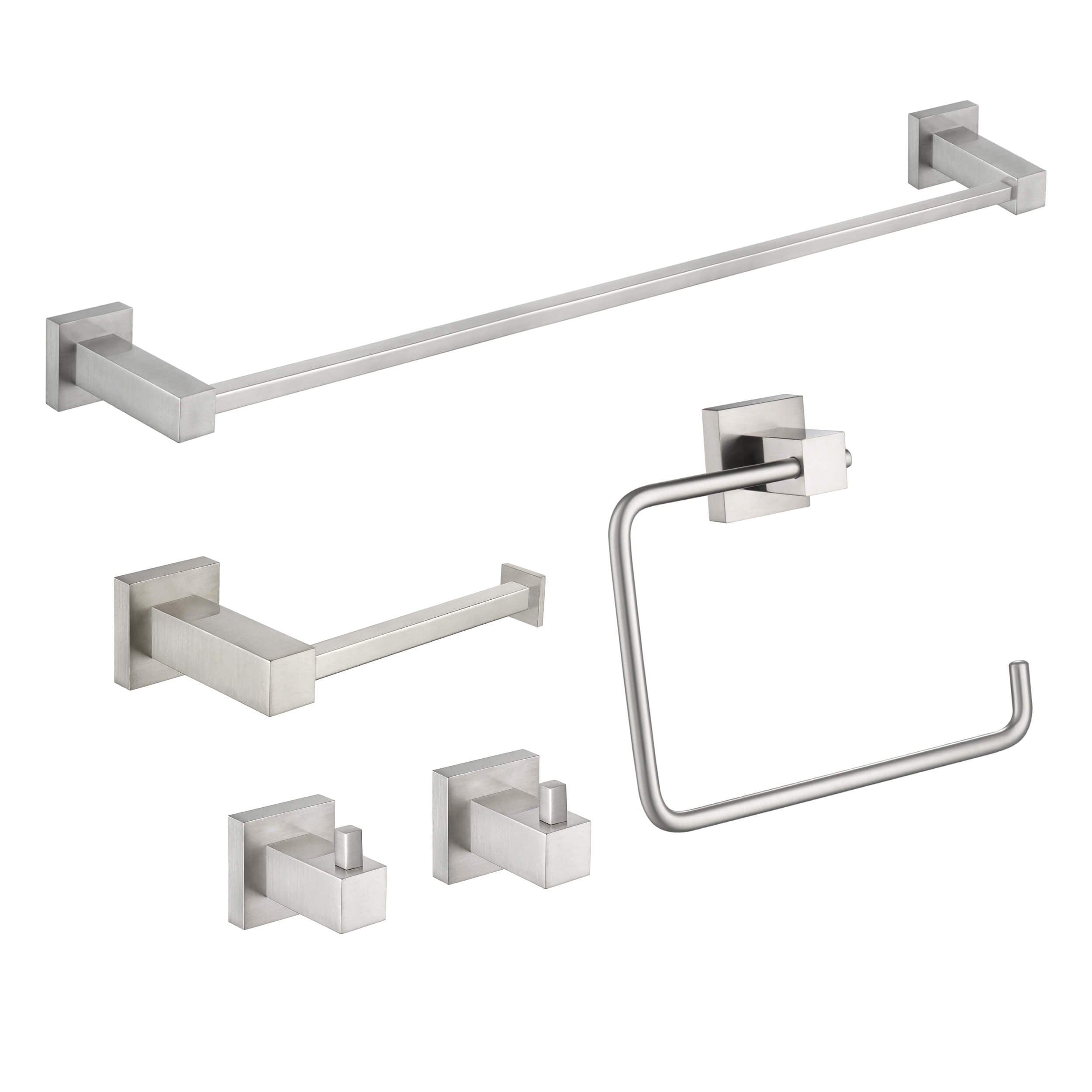 Quadra 5-Piece Bathroom Hardware Set 2