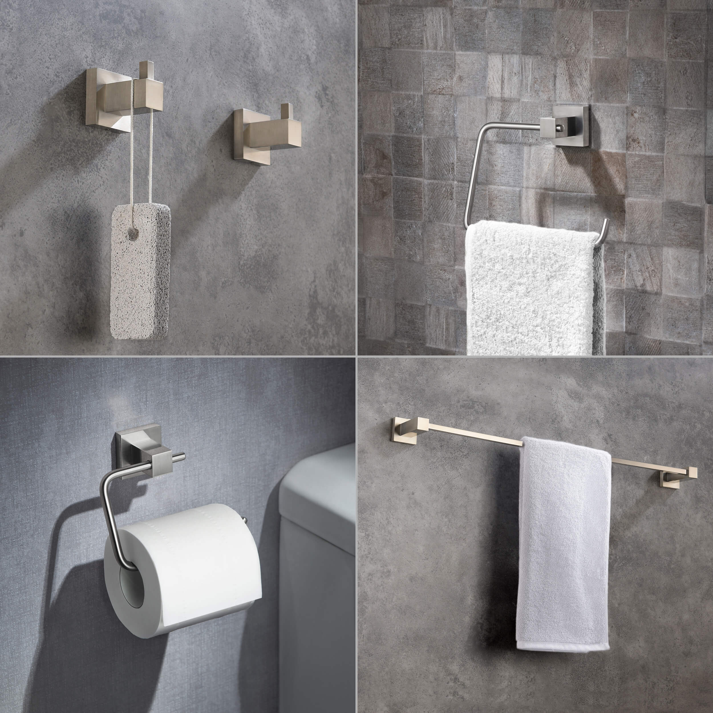 Quadra 5-Piece Bathroom Hardware Set 3