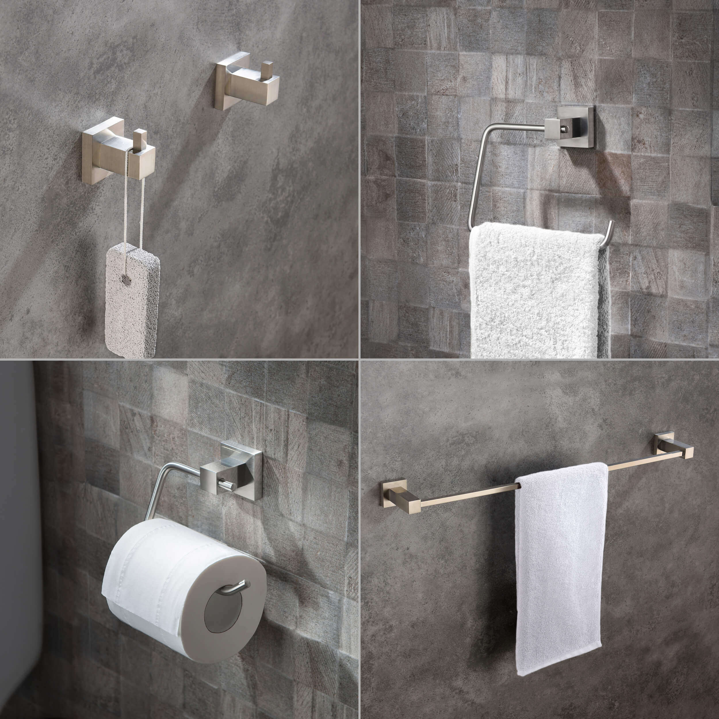 Quadra 5-Piece Bathroom Hardware Set 3