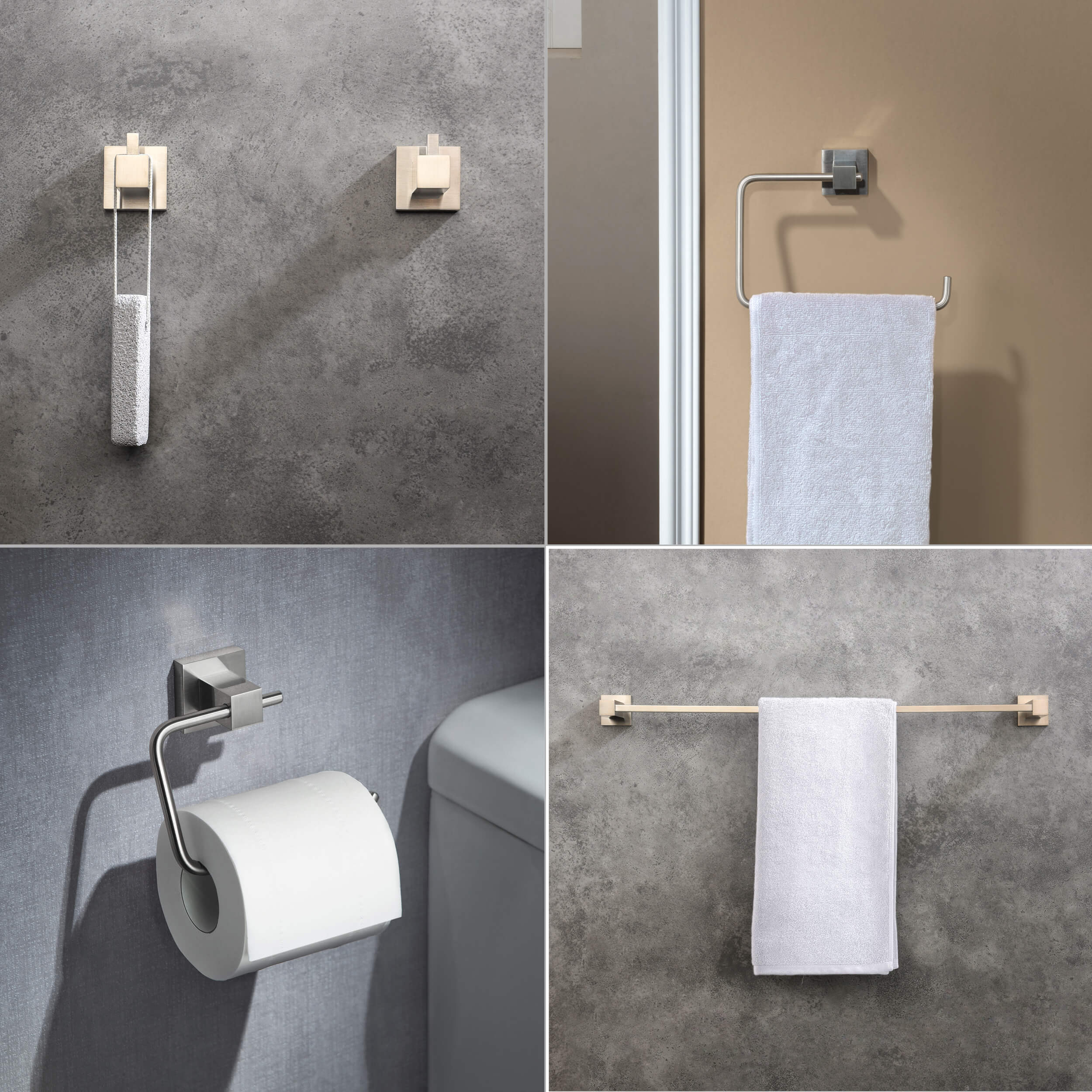 Quadra 5-Piece Bathroom Hardware Set 3