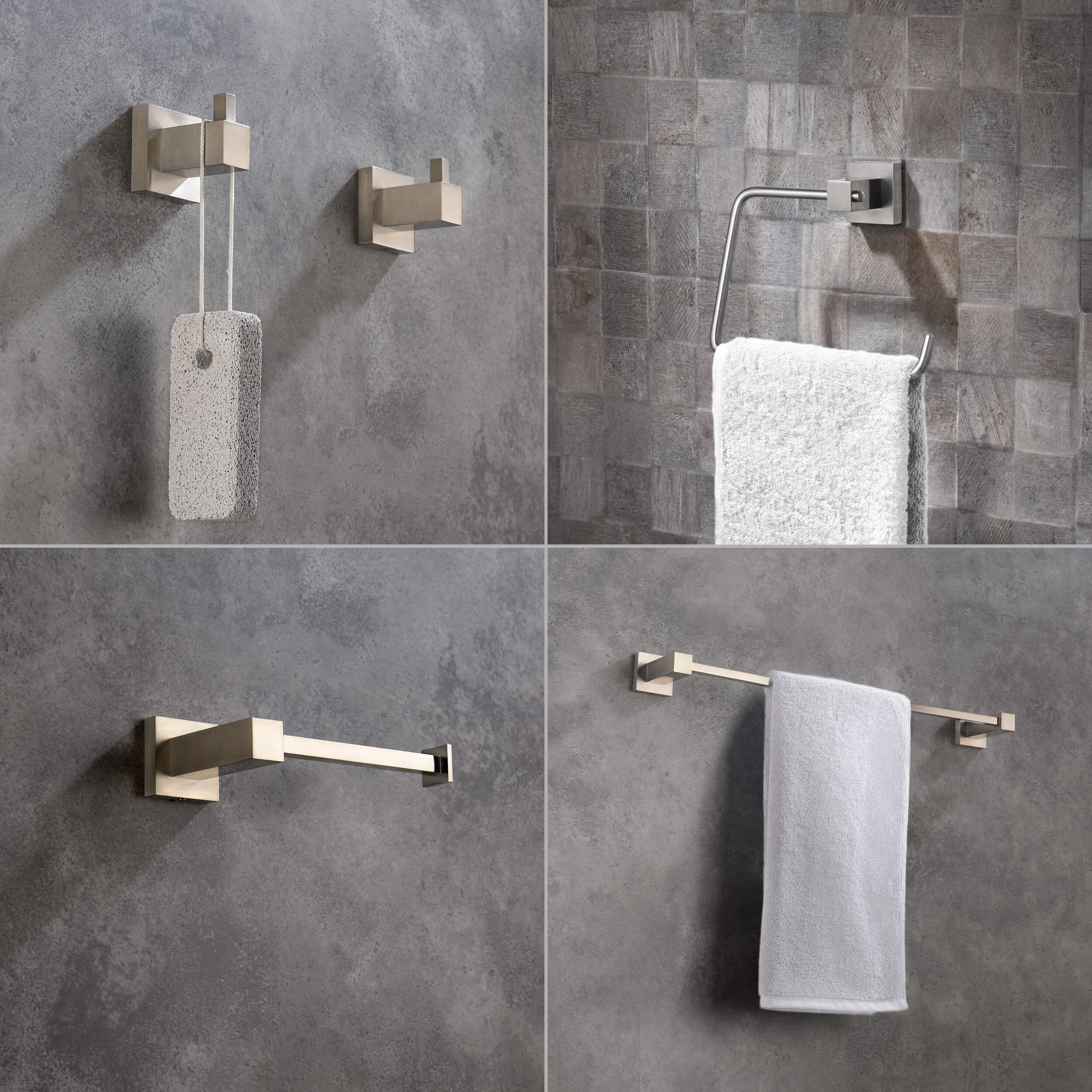 Quadra 5-Piece Bathroom Hardware Set - C-CBA15-5-1