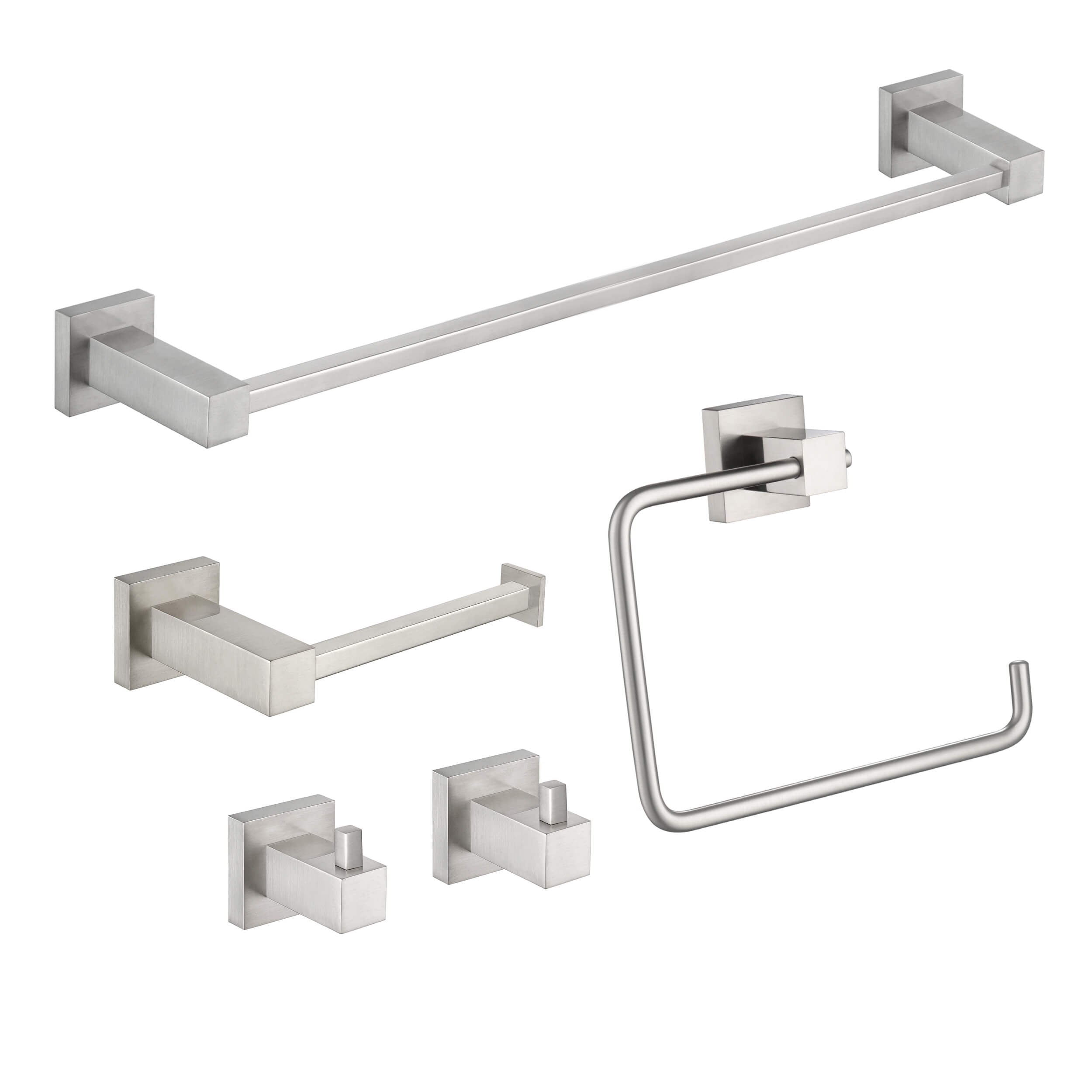Quadra 5-Piece Bathroom Hardware Set - C-CBA15-5-1